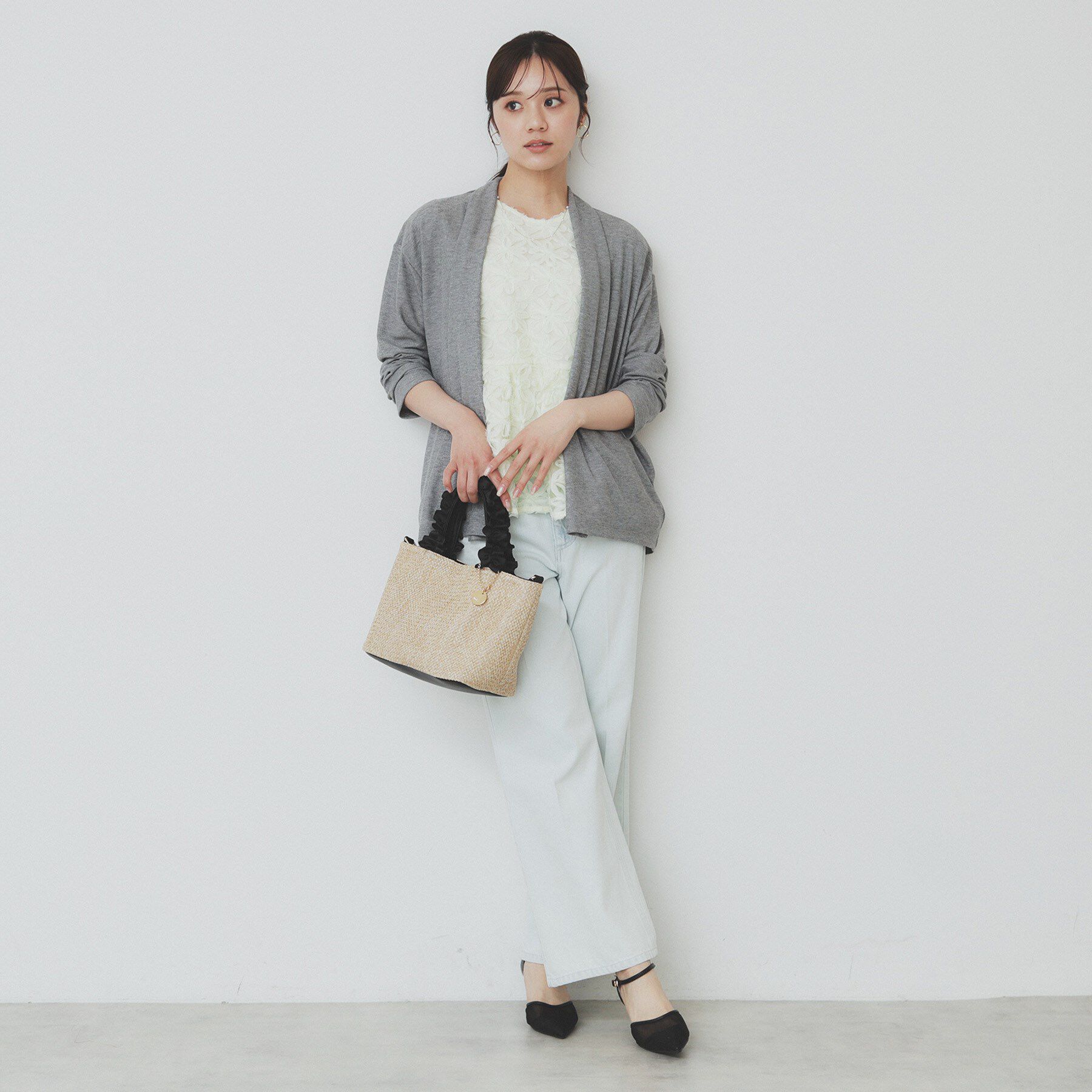 index「シアージャージミドル丈カーディガン【接触冷感/UVケア/洗濯機洗い可】」|カーディガン|