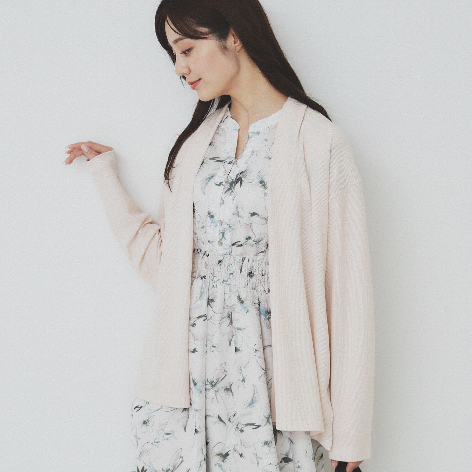 index「シアージャージミドル丈カーディガン【接触冷感/UVケア/洗濯機洗い可】」|カーディガン|