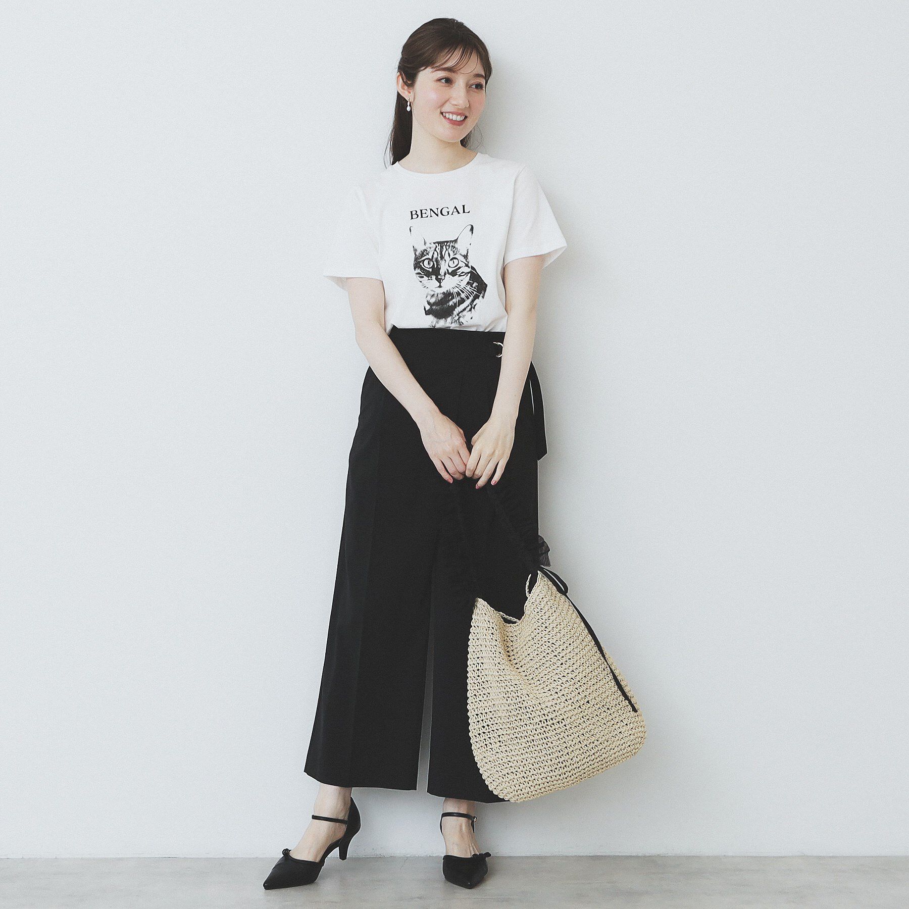 index「ねこプリントTシャツ【洗濯機洗い可】」|Tシャツ・カットソー|