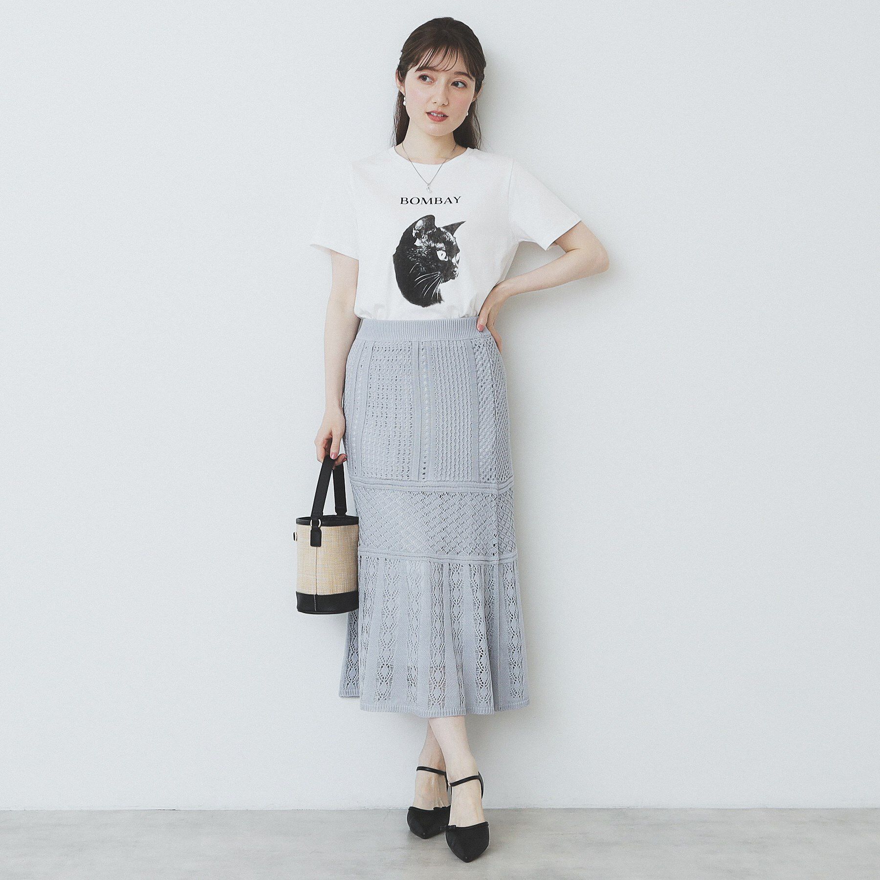 index「ねこプリントTシャツ【洗濯機洗い可】」|Tシャツ・カットソー|