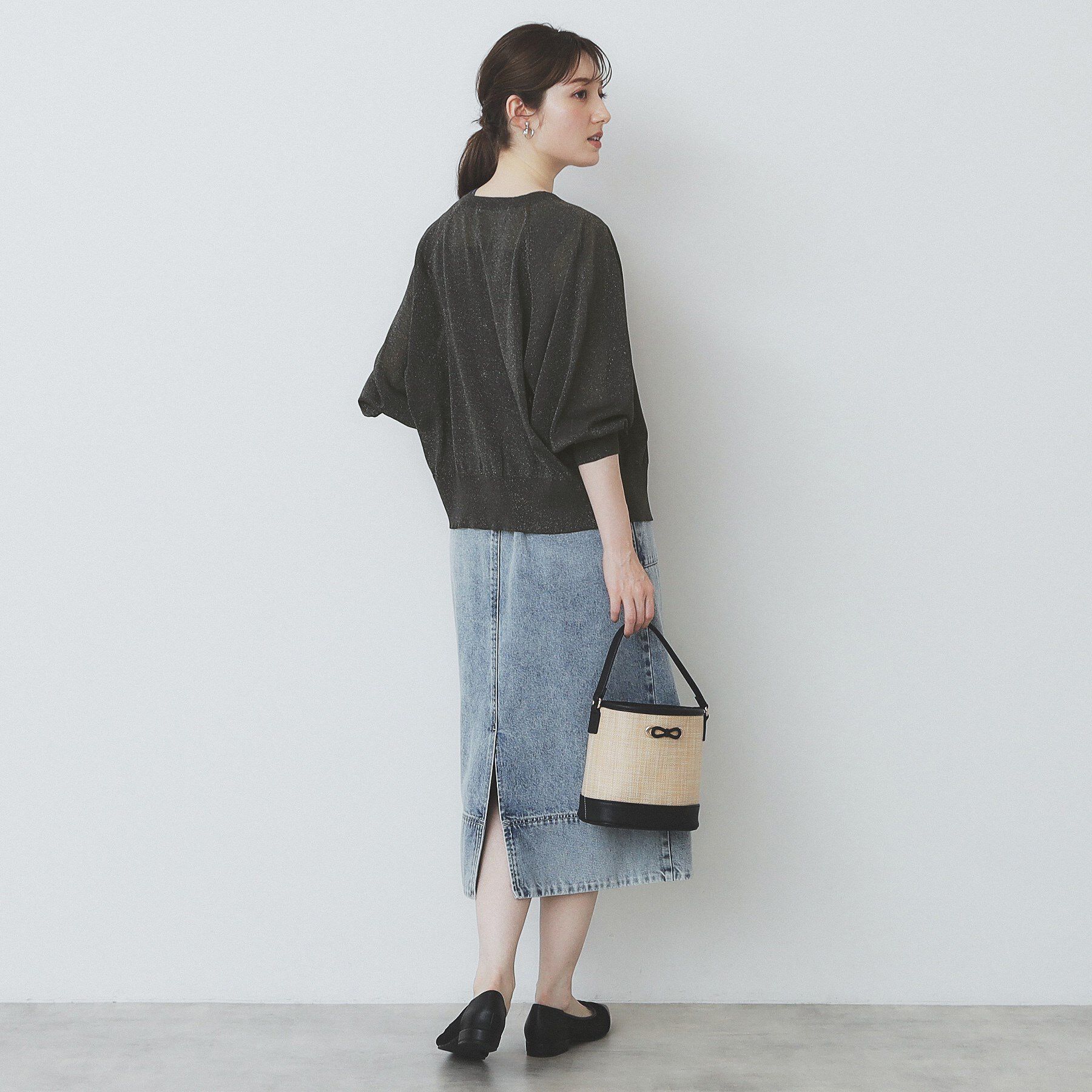 index「シアーラメドルマンショートカーディガン【洗濯機洗い可】」|カーディガン|