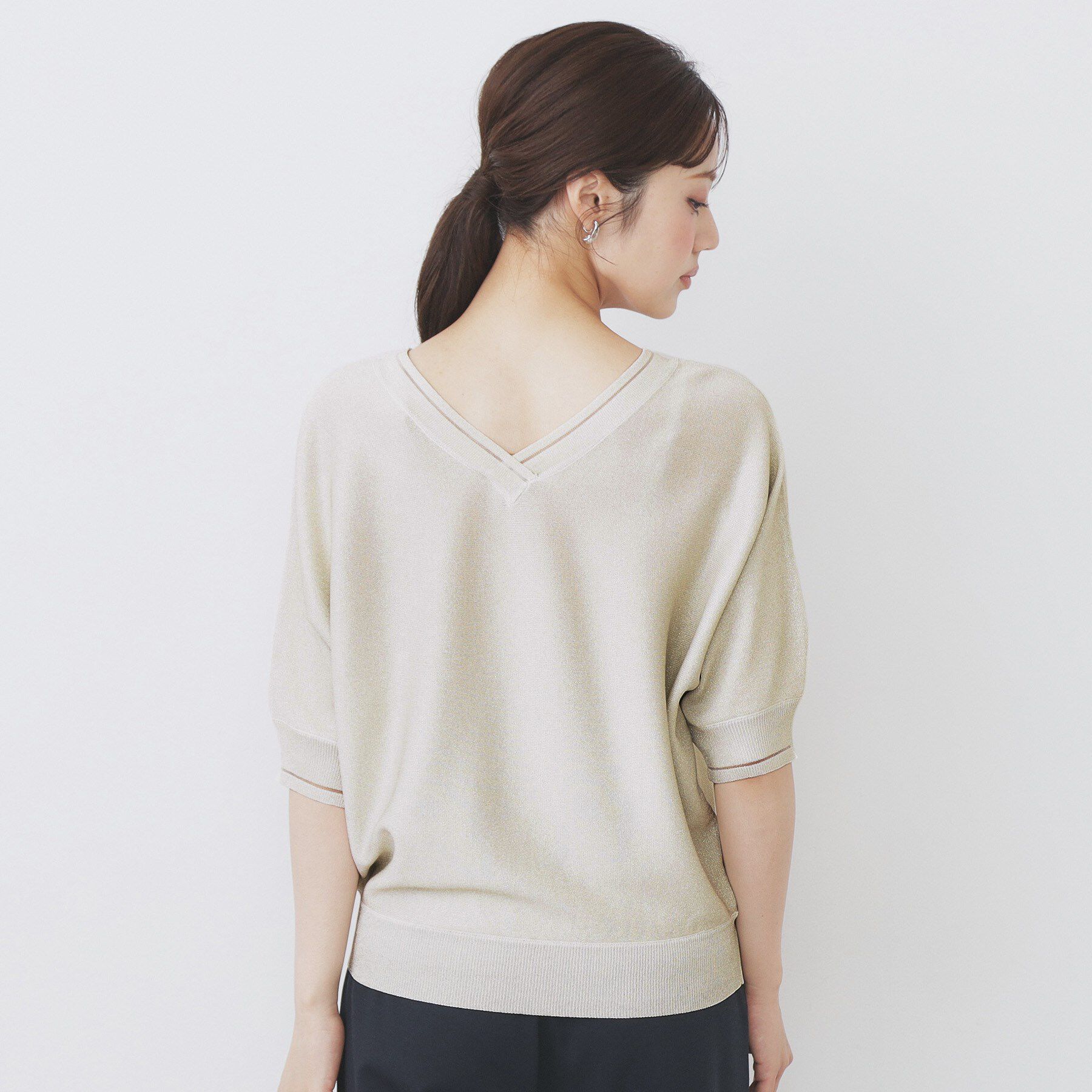 index「《5色展開》前後2WAY ドルマンスリーブニット【UVケア/抗ピル/洗濯機洗い可】」|ニット・セーター|