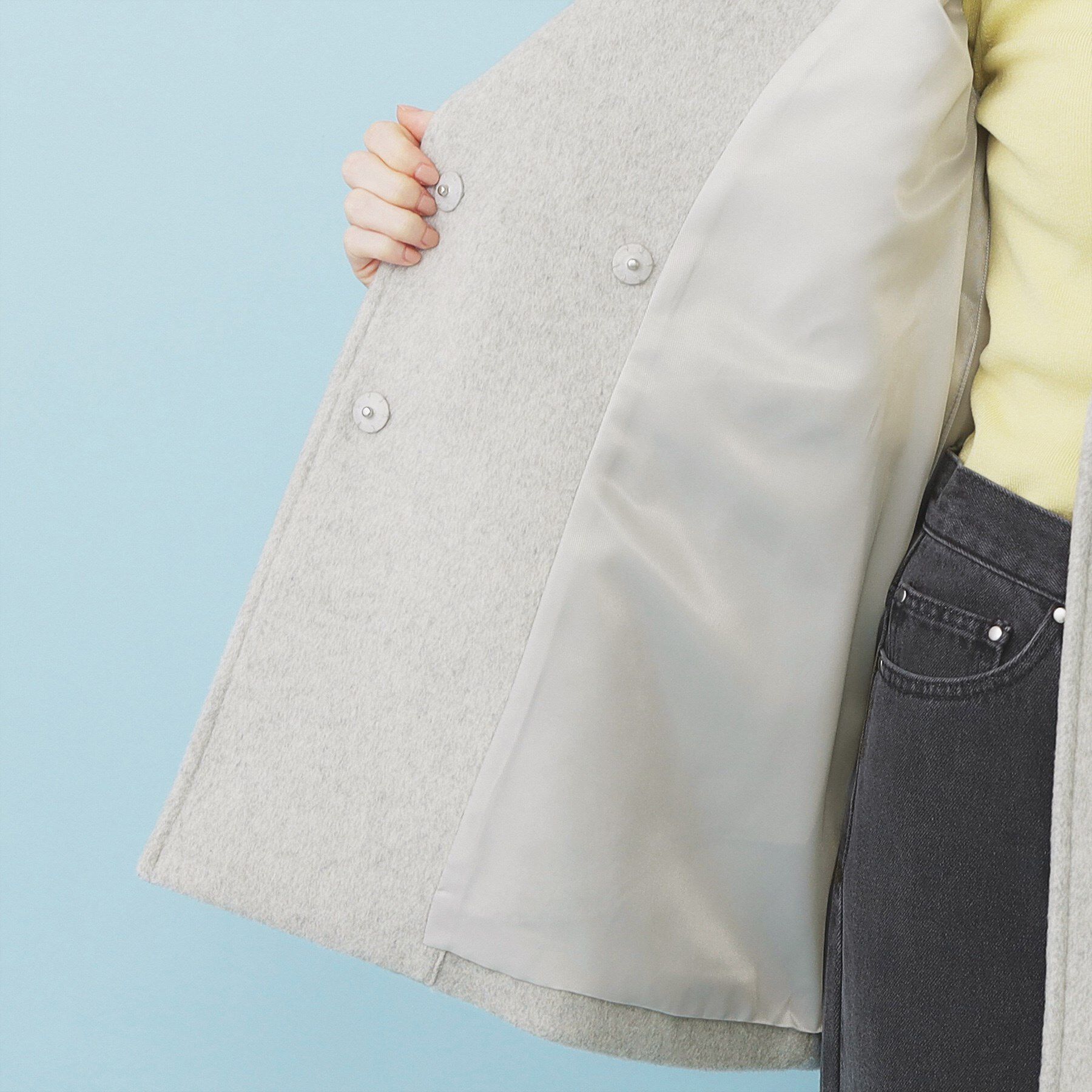 index「ベルト付ビッグカラーミドルコート」|チェスターコート|