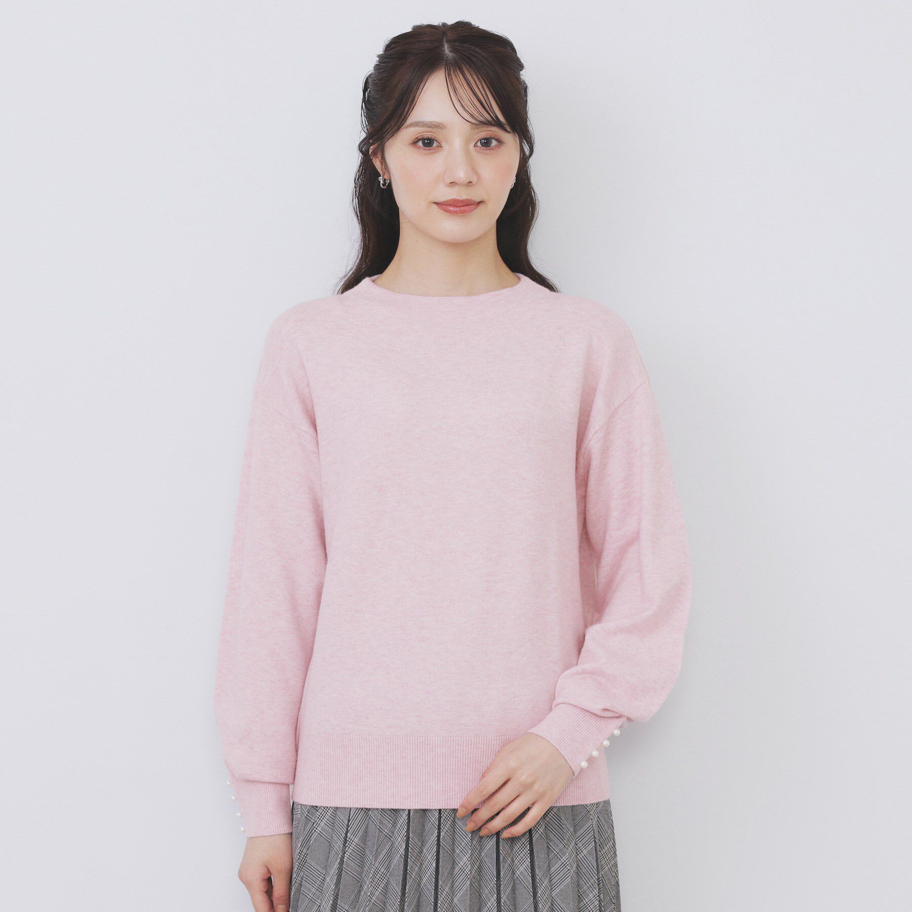 index「ふんわりボトルネックパフスリーブニット【洗濯機OK】」|ニット・セーター|