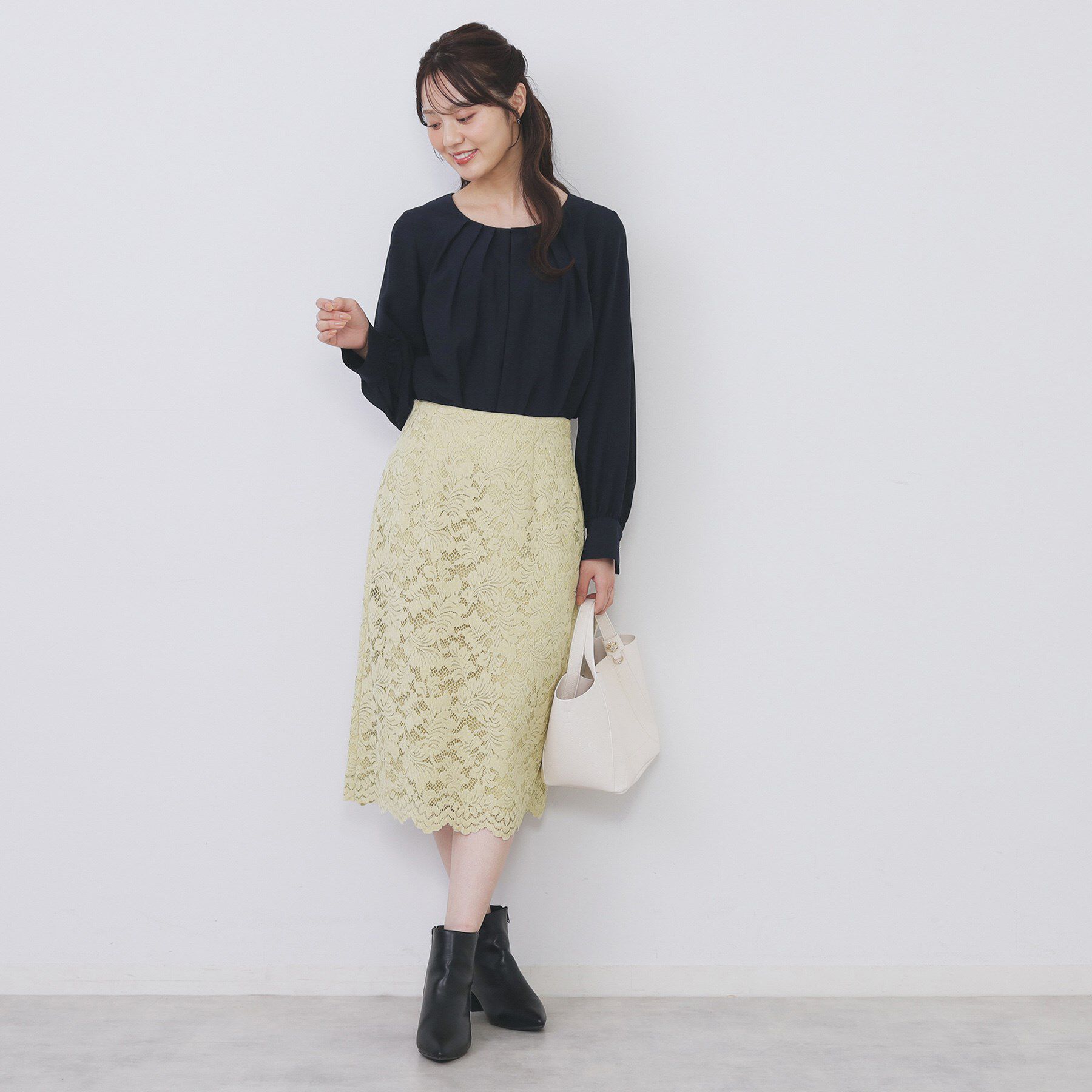 index「モールレースタイトスカート【洗濯機OK】」|スカート|