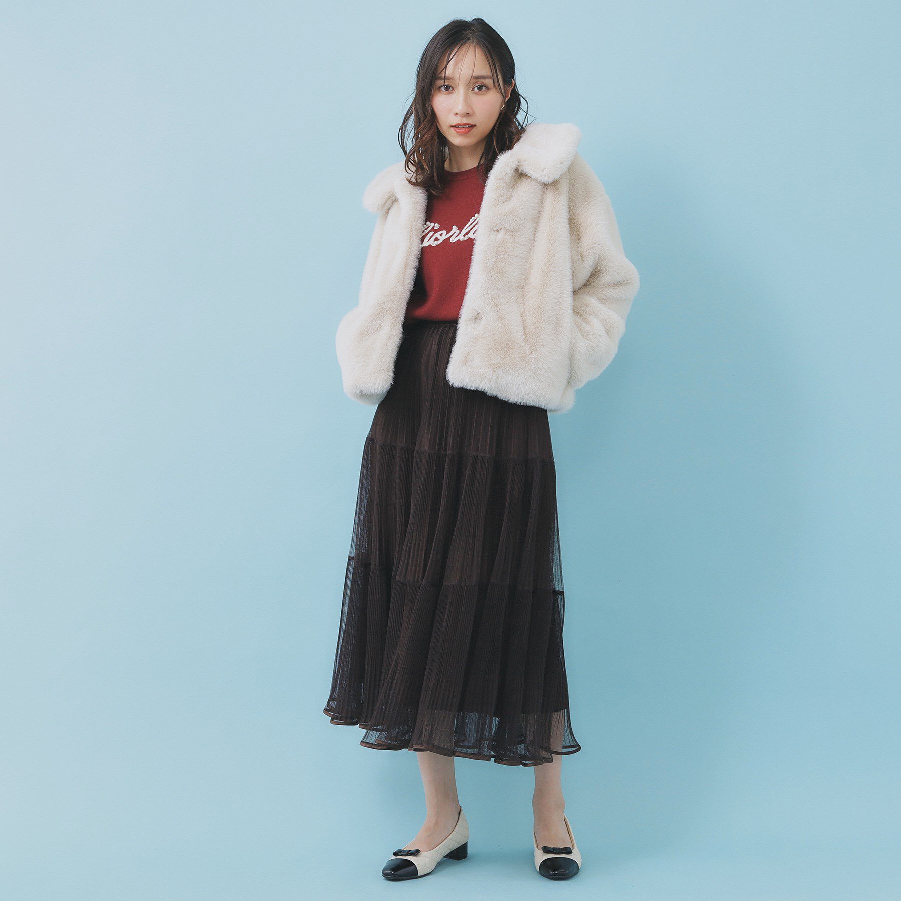 index「パール調ロゴクルーネックニット【洗濯機OK】」|ニット・セーター|