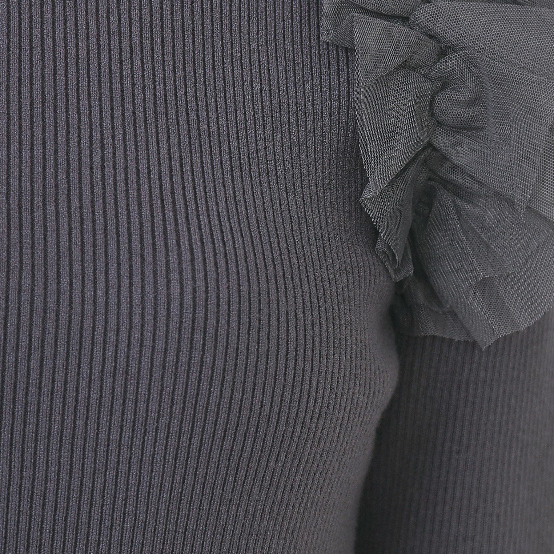 index「ショルダーチュールフリルハイネックニット【洗濯機OK/抗ピル】」|ニット・セーター|