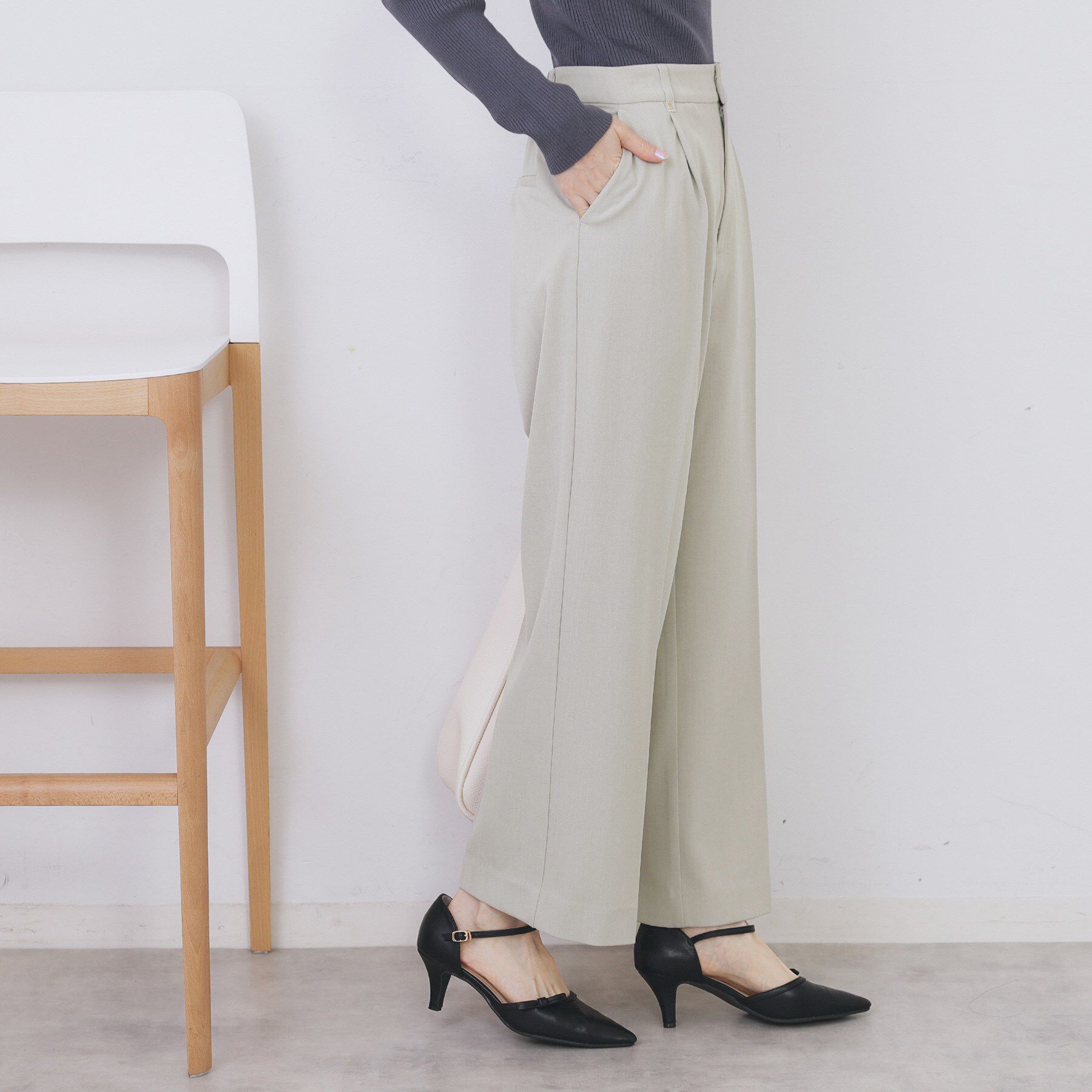 index「裏起毛ストレッチワイドパンツ【洗濯機OK/イージーアイロン】」|その他|