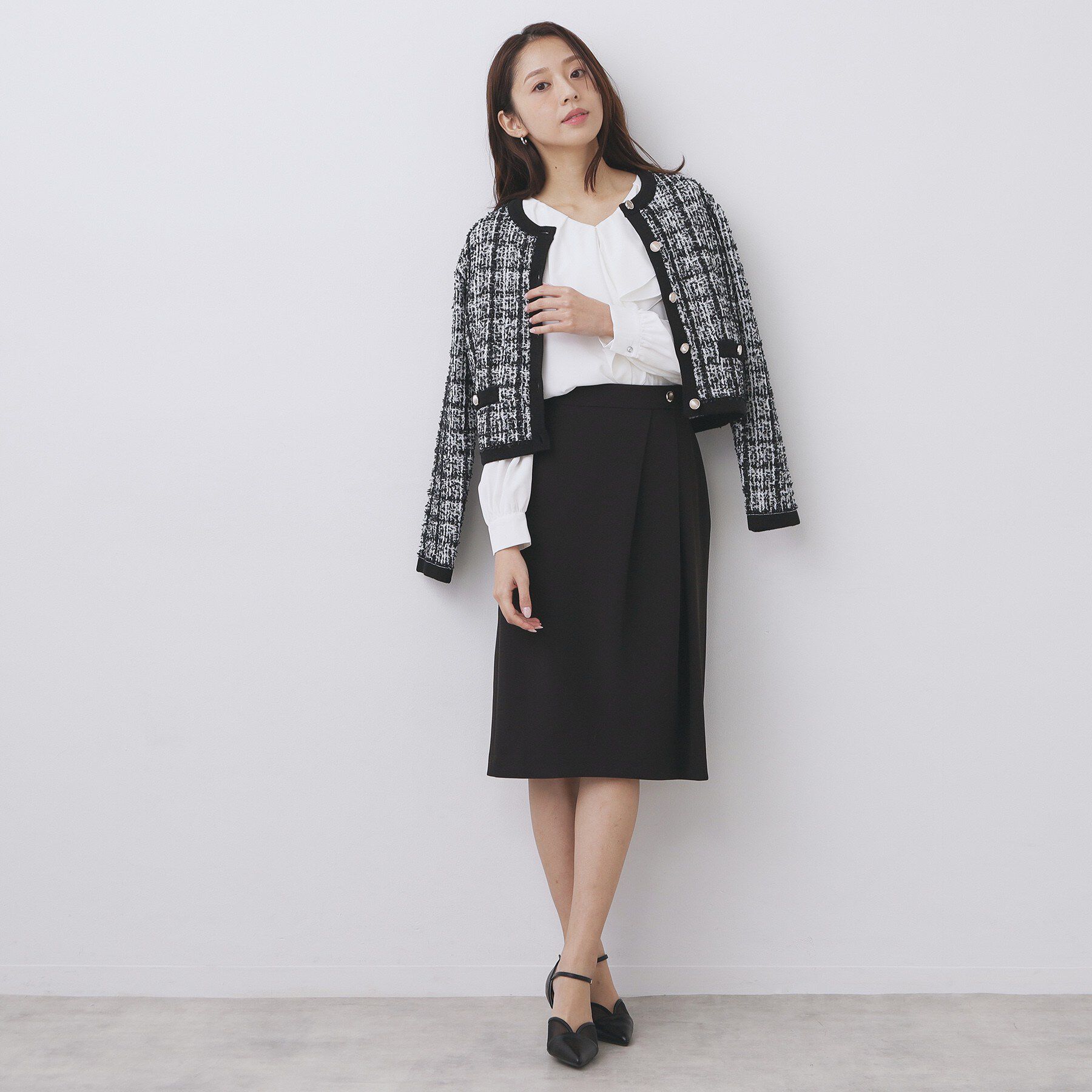 index「ファンシーヤーントリミングカーディガン【洗濯機OK】」|カーディガン|