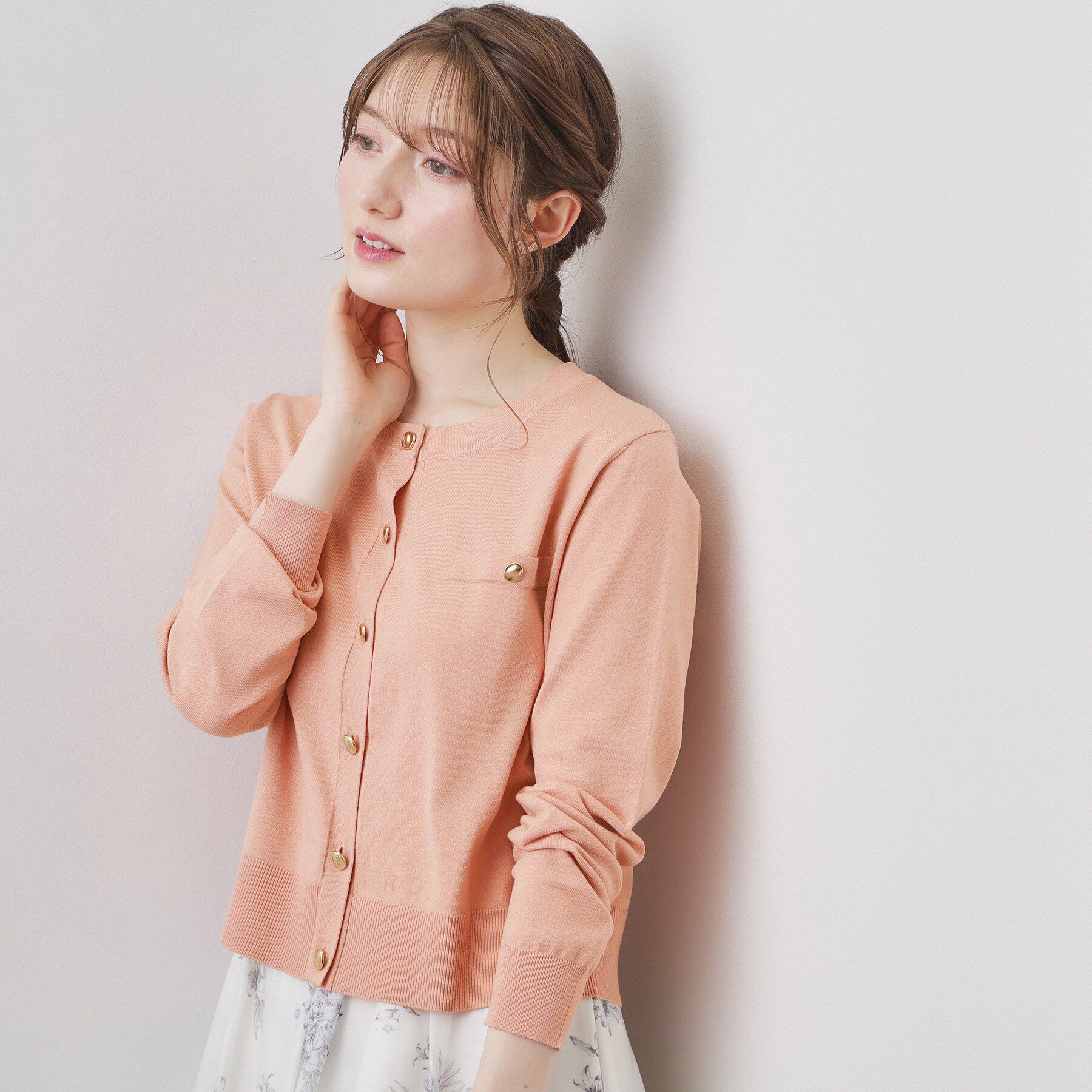 index「ボクシークルーネックカーディガン【洗濯機OK】《5col》」|カーディガン|