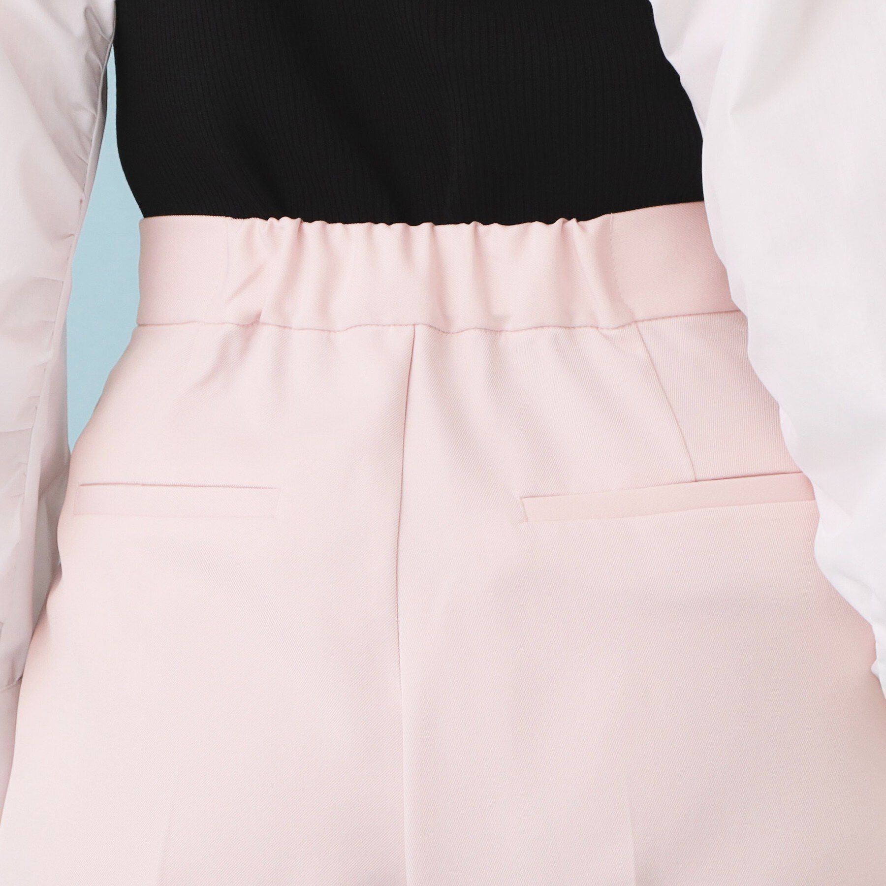 index「フロントラップ風ハイウエストワイドパンツ【洗濯機OK/ストレッチ/イージーアイロン】」|その他|