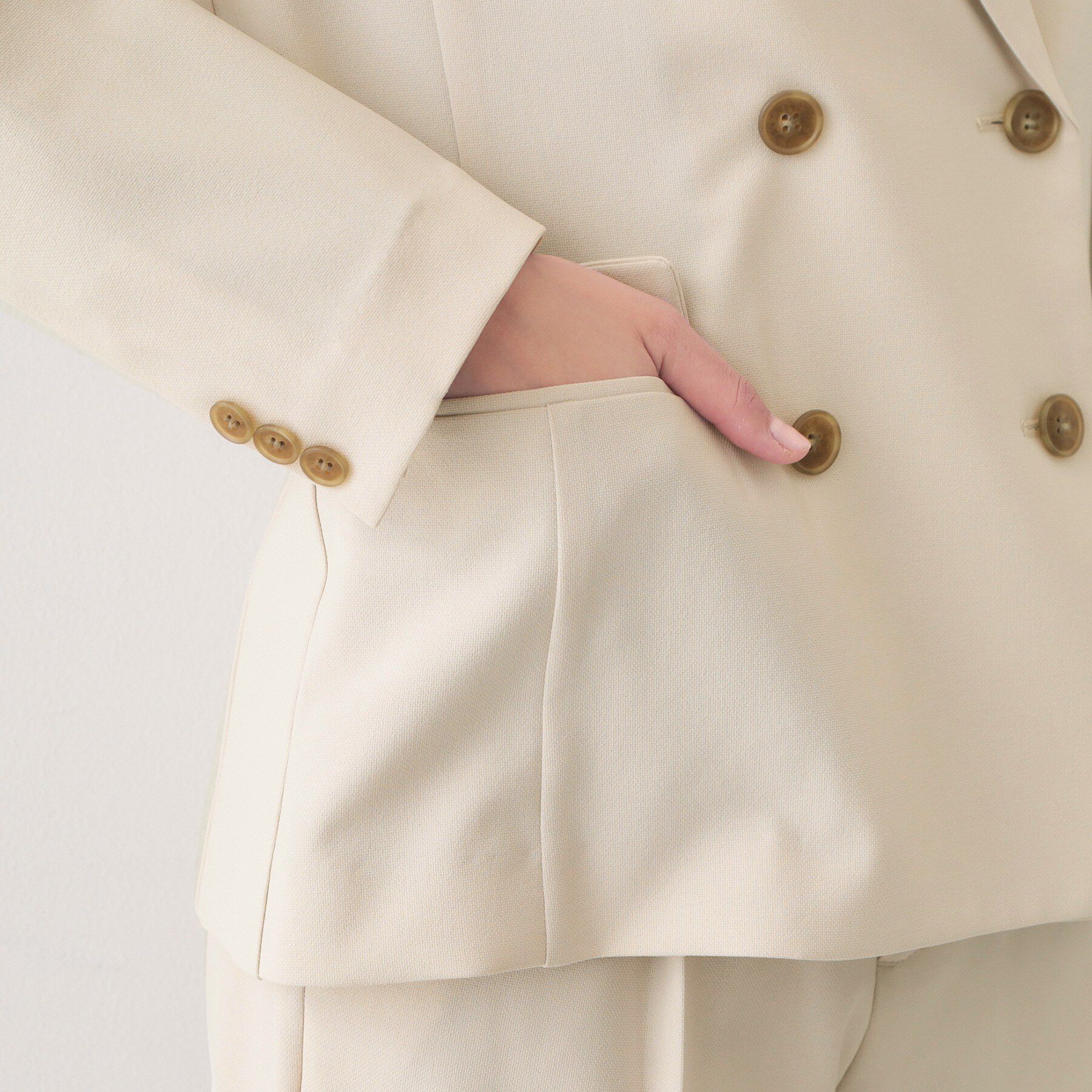 index「ダブルブレストジャケット/セットアップ対応可【洗える/接触冷感/吸水速乾/防シワ/ストレッチ】」|テーラードジャケット|