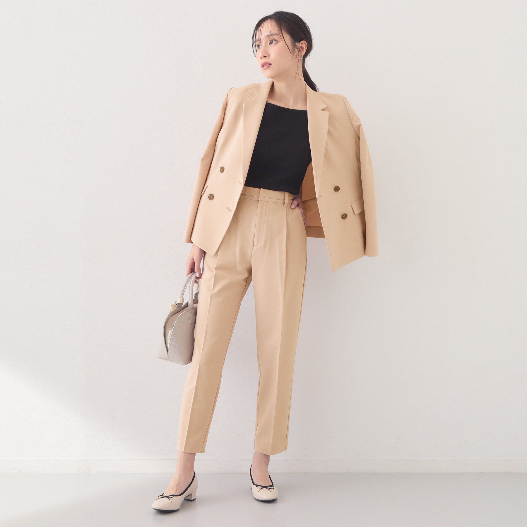 index「ストレッチテーパードパンツ/セットアップ対応可【洗濯機OK/接触冷感/吸水速乾/防シワ】《SS～LL」|その他|