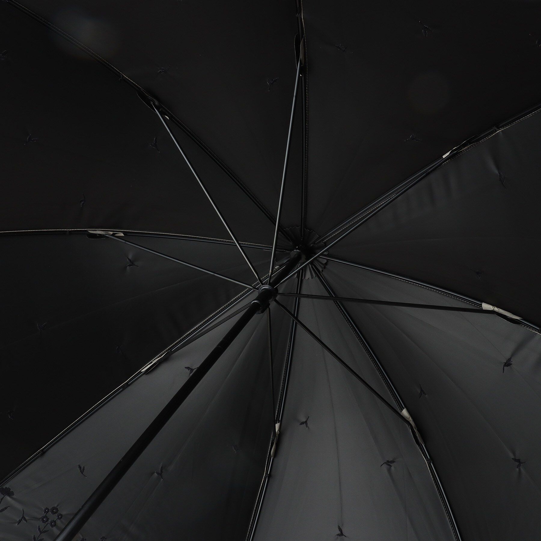 index「【晴雨兼用】バンブーハンドルフラワー刺繍長傘」|傘|