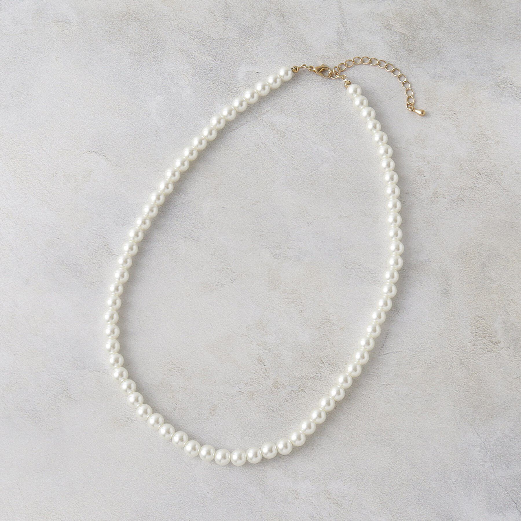 OPAQUE.CLIP「ガラスパール連ネックレス（ショート）」|ネックレス|