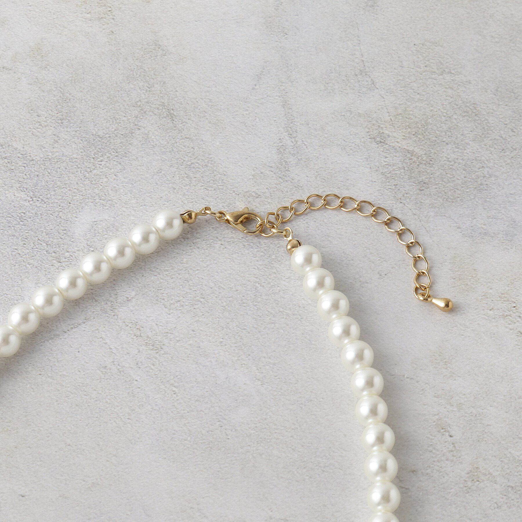 OPAQUE.CLIP「ガラスパール連ネックレス（ショート）」|ネックレス|