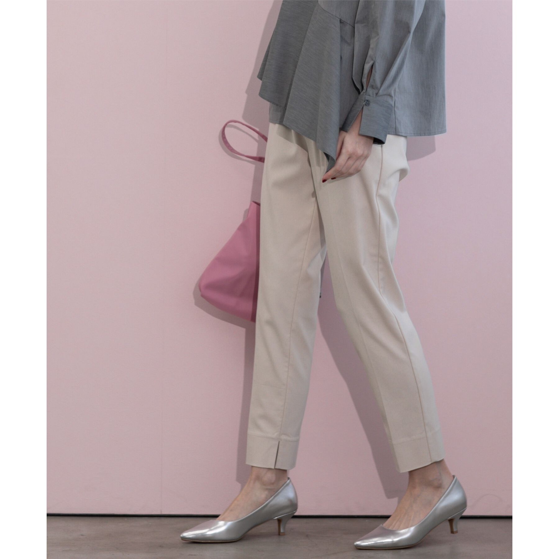 OPAQUE.CLIP「《S-LLsize》ハイストレッチイージースティックパンツ【洗濯機洗い可】」|その他|ライトベージュ(05