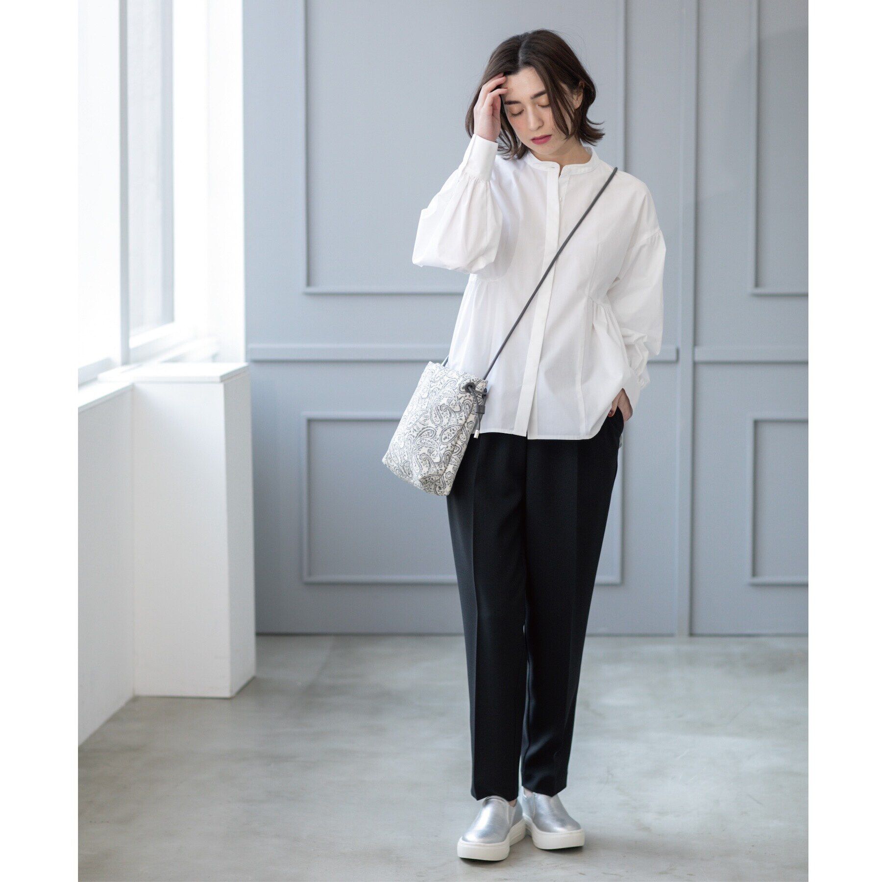 OPAQUE.CLIP「《SS-LLsize》美脚ストレッチイージーテーパードパンツ【洗濯機洗い可/防シワ】」|その他|