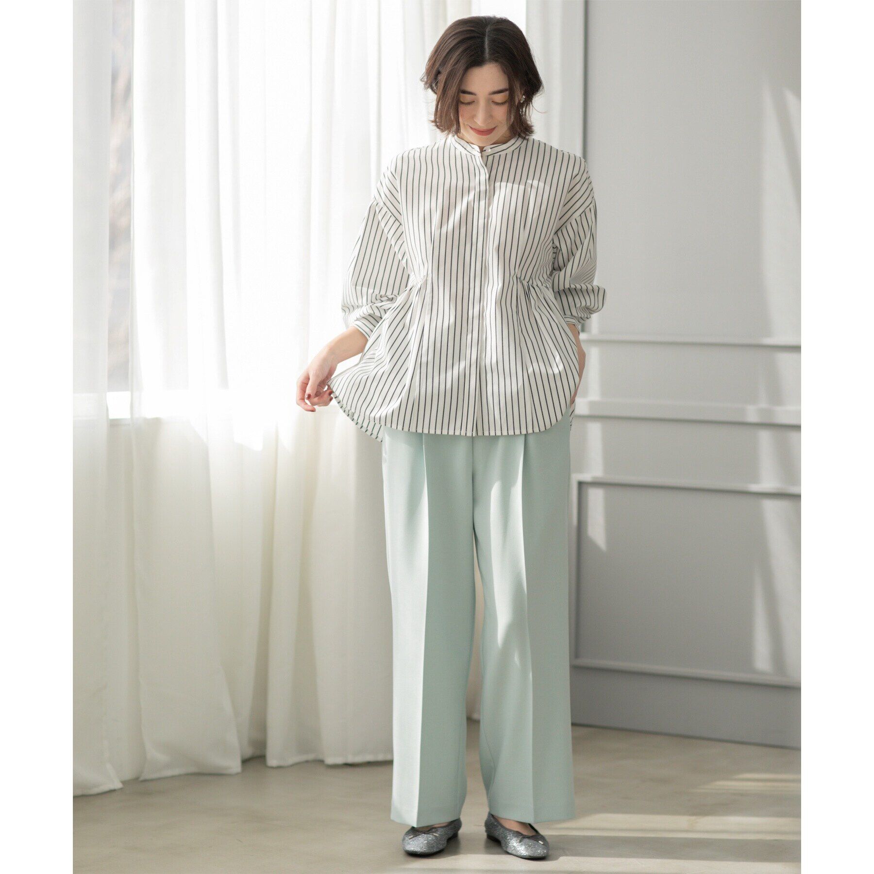 OPAQUE.CLIP「《SS-LLsize》美脚ストレッチイージーワイドパンツ【洗濯機洗い可/防シワ】」|その他|