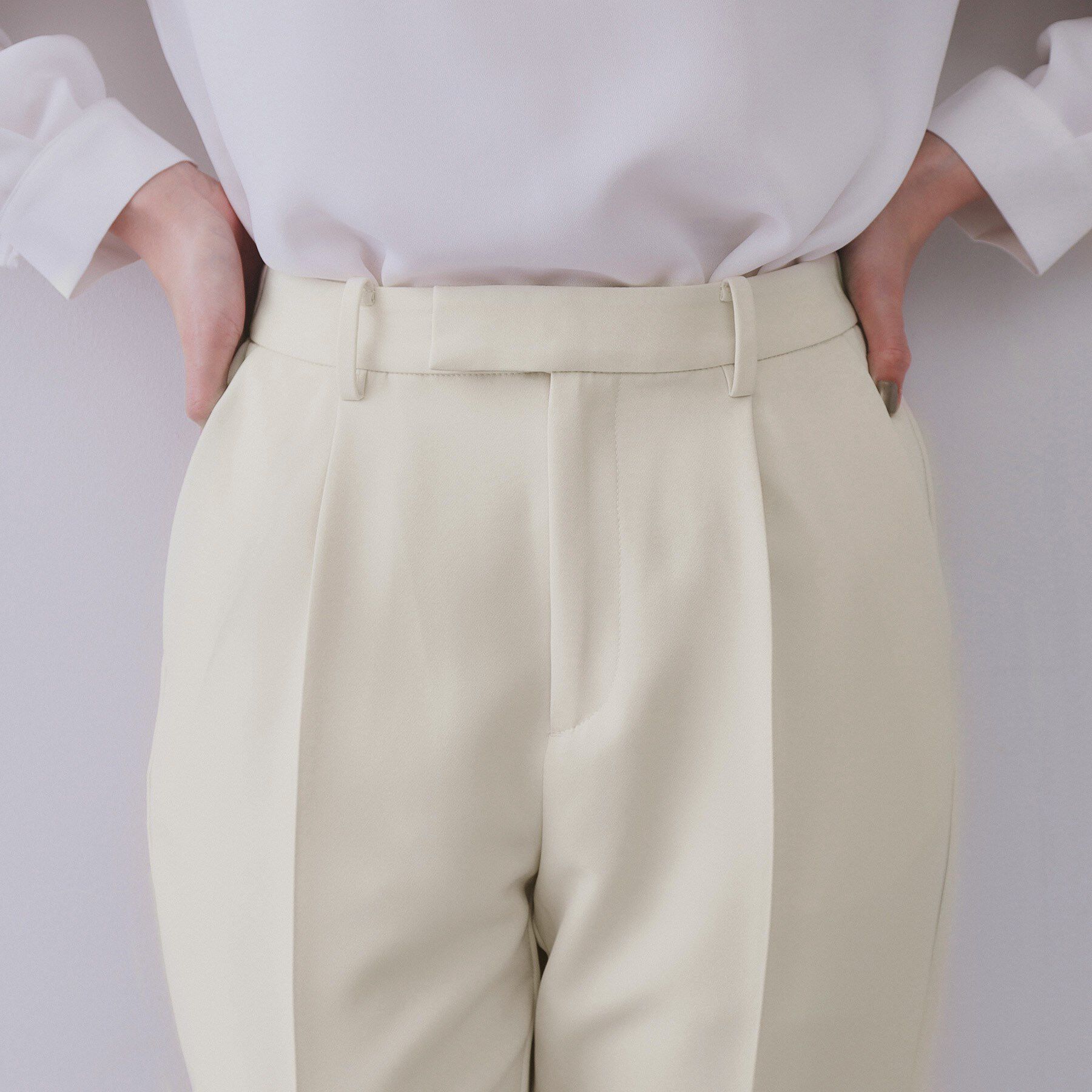 OPAQUE.CLIP「《通勤・セレモニー対応/セットアップ対応》ステップヘムテーパードパンツ【洗濯機洗い可】」|その他|