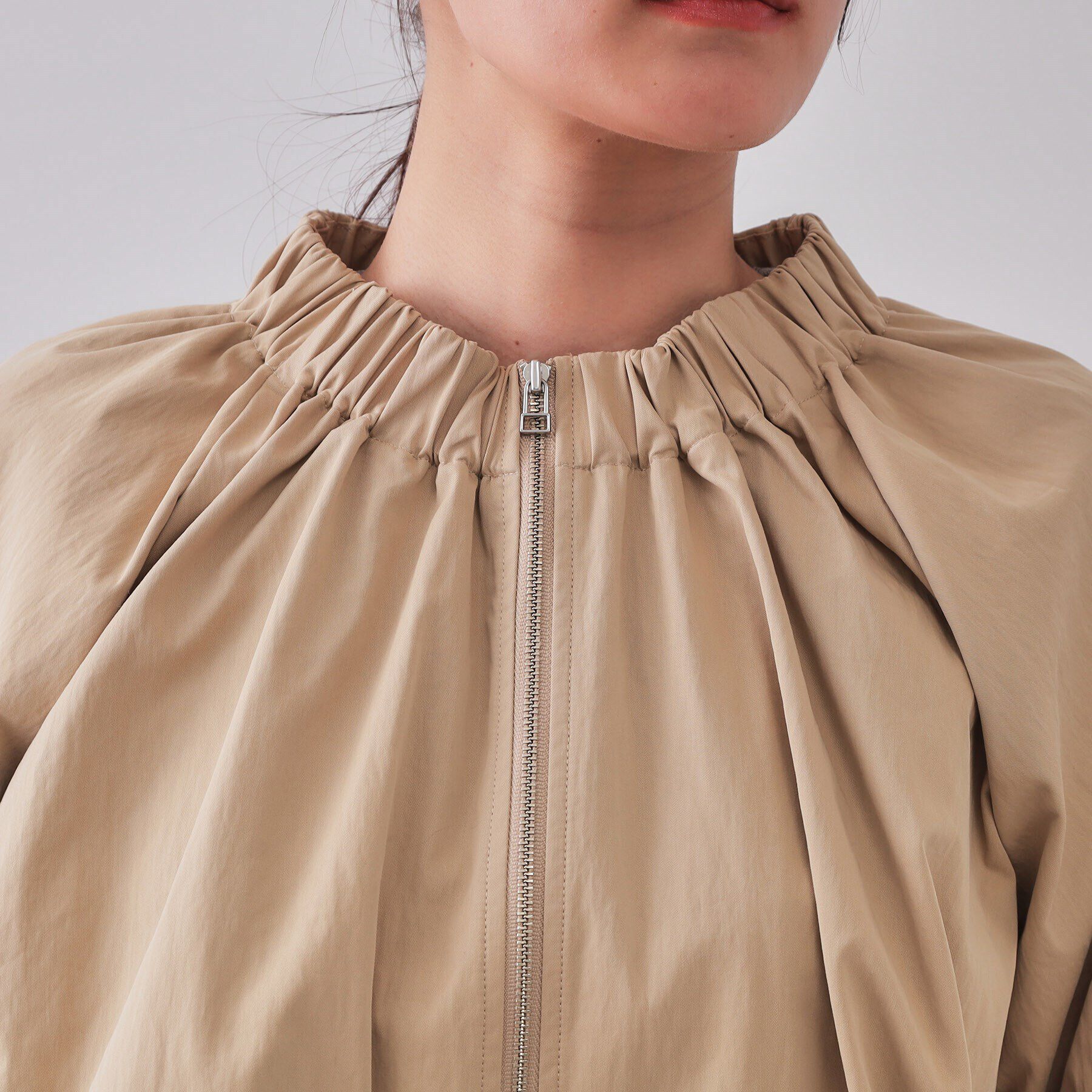 OPAQUE.CLIP「バルーンスリーブZIPブルゾン【洗濯洗い可】」|ブルゾン・スタジャン|