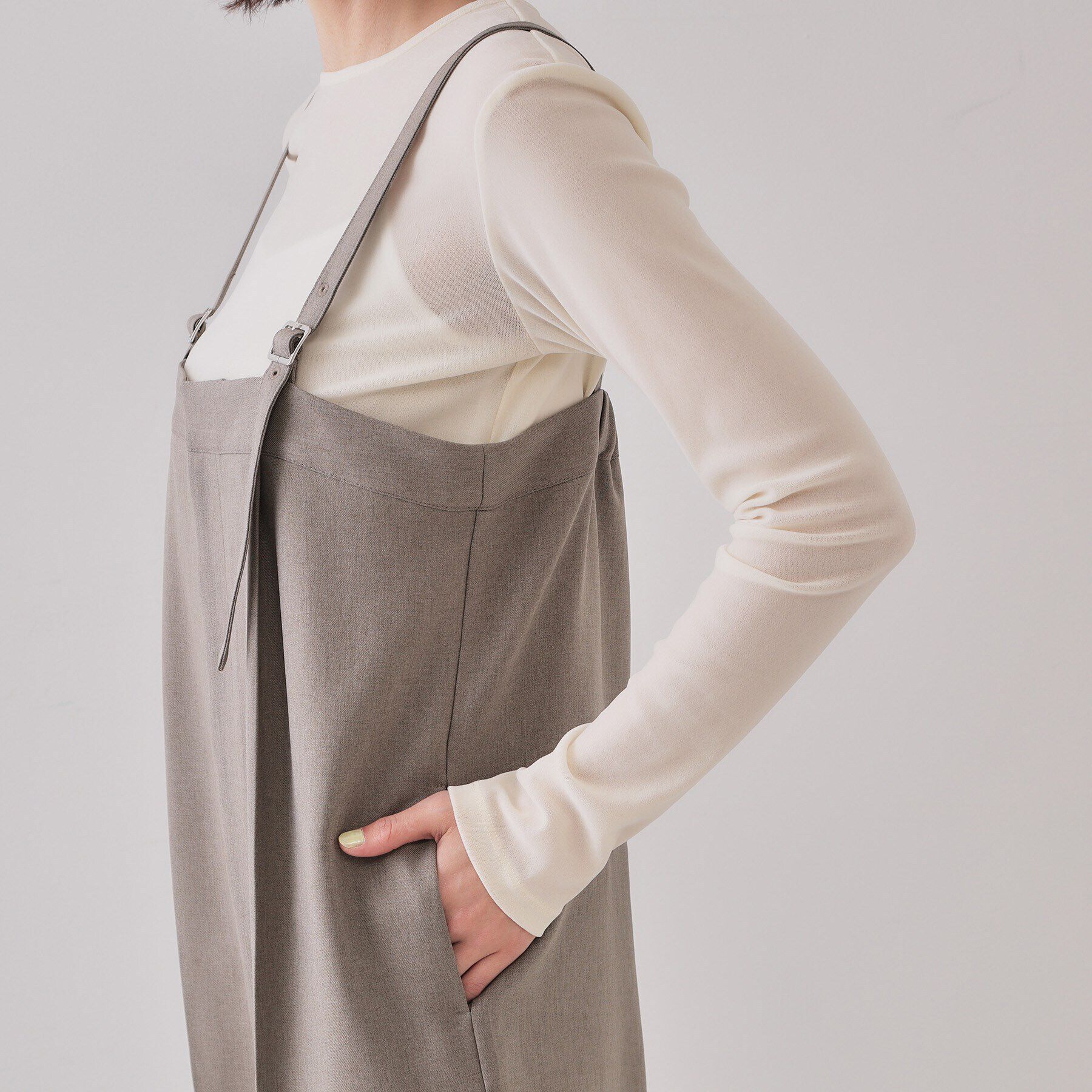 OPAQUE.CLIP「ベアサロペット【洗濯機洗い可】」|オールインワン|