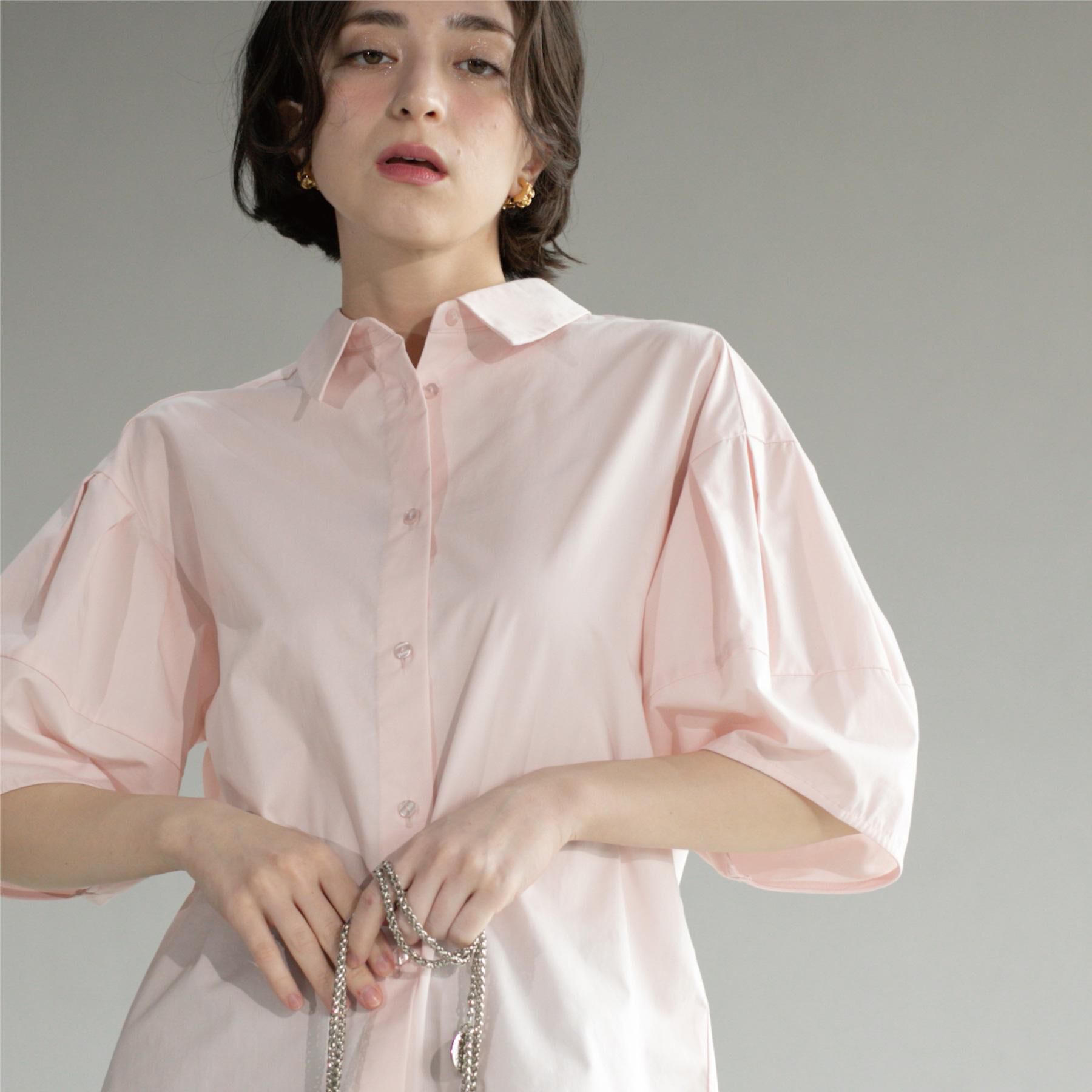 OPAQUE.CLIP「《美人百花掲載》ランタンスリーブシャツ【洗濯機洗い可】」|シャツ・ブラウス|