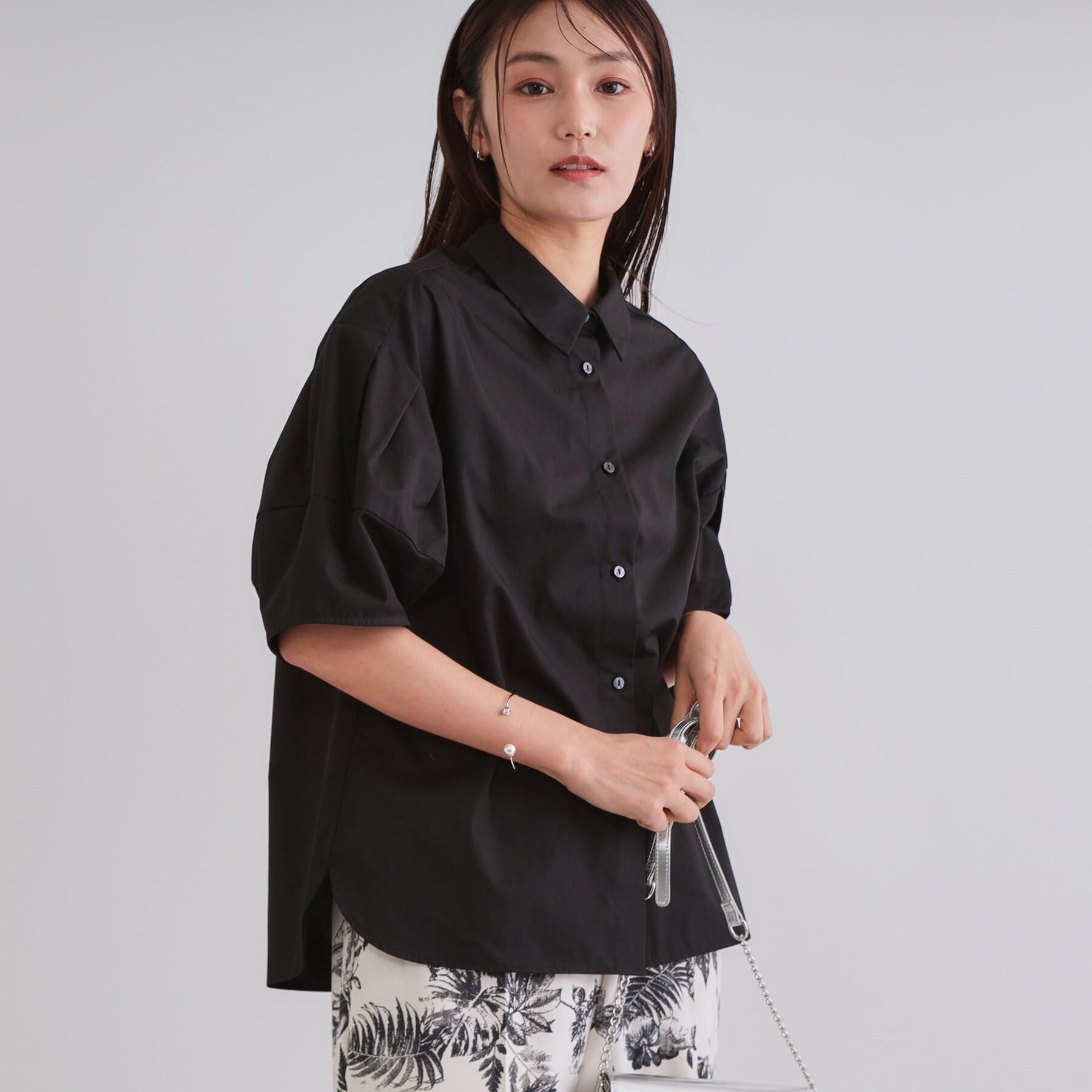 OPAQUE.CLIP「《美人百花掲載》ランタンスリーブシャツ【洗濯機洗い可】」|シャツ・ブラウス|