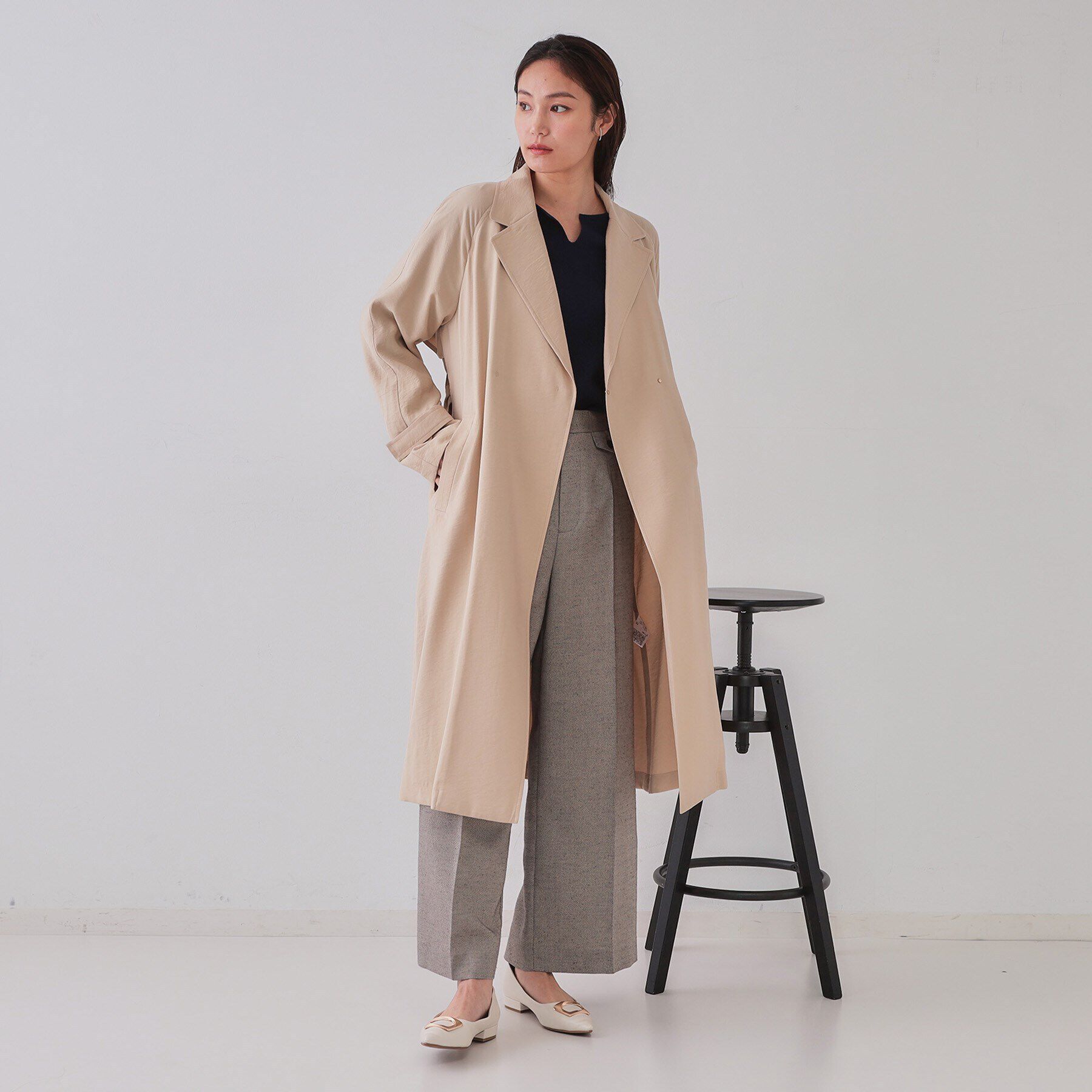 OPAQUE.CLIP「《大人百花掲載》リラクシートレンチコート【洗える】」|トレンチコート|