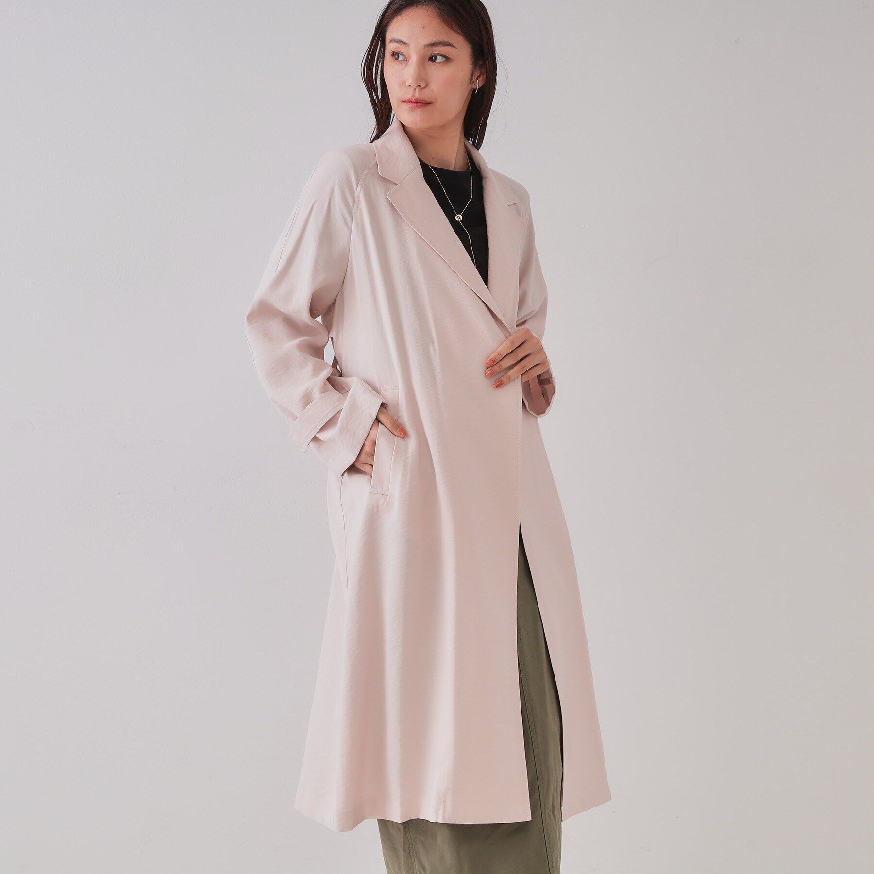 OPAQUE.CLIP「《大人百花掲載》リラクシートレンチコート【洗える】」|トレンチコート|