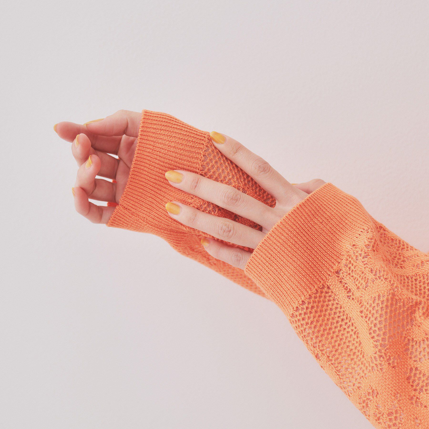 OPAQUE.CLIP「フワラー柄シアーメッシュニット【洗濯機洗い可】」|ニット・セーター|