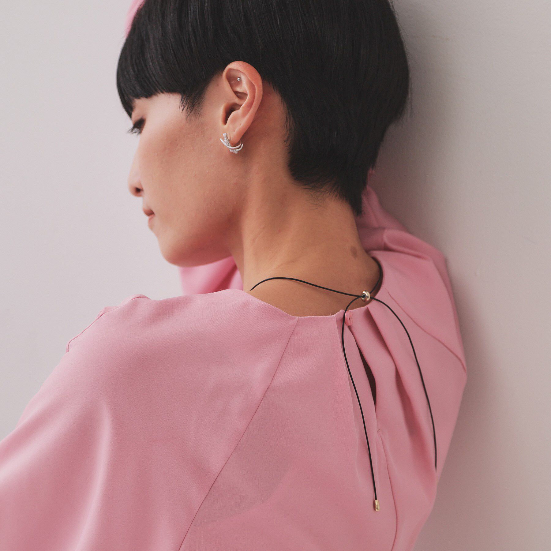 OPAQUE.CLIP「コード&times;メタルネックレスワントップ」|ネックレス|