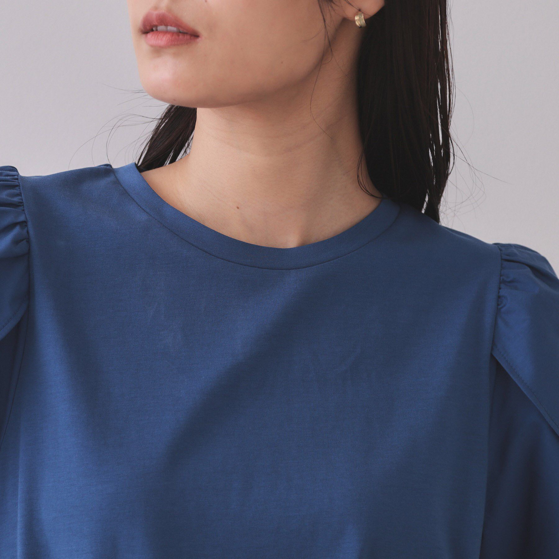 OPAQUE.CLIP「チューリップスリーブドッキングカットソー【洗濯機洗い可/接触冷感】」|Tシャツ・カットソー|