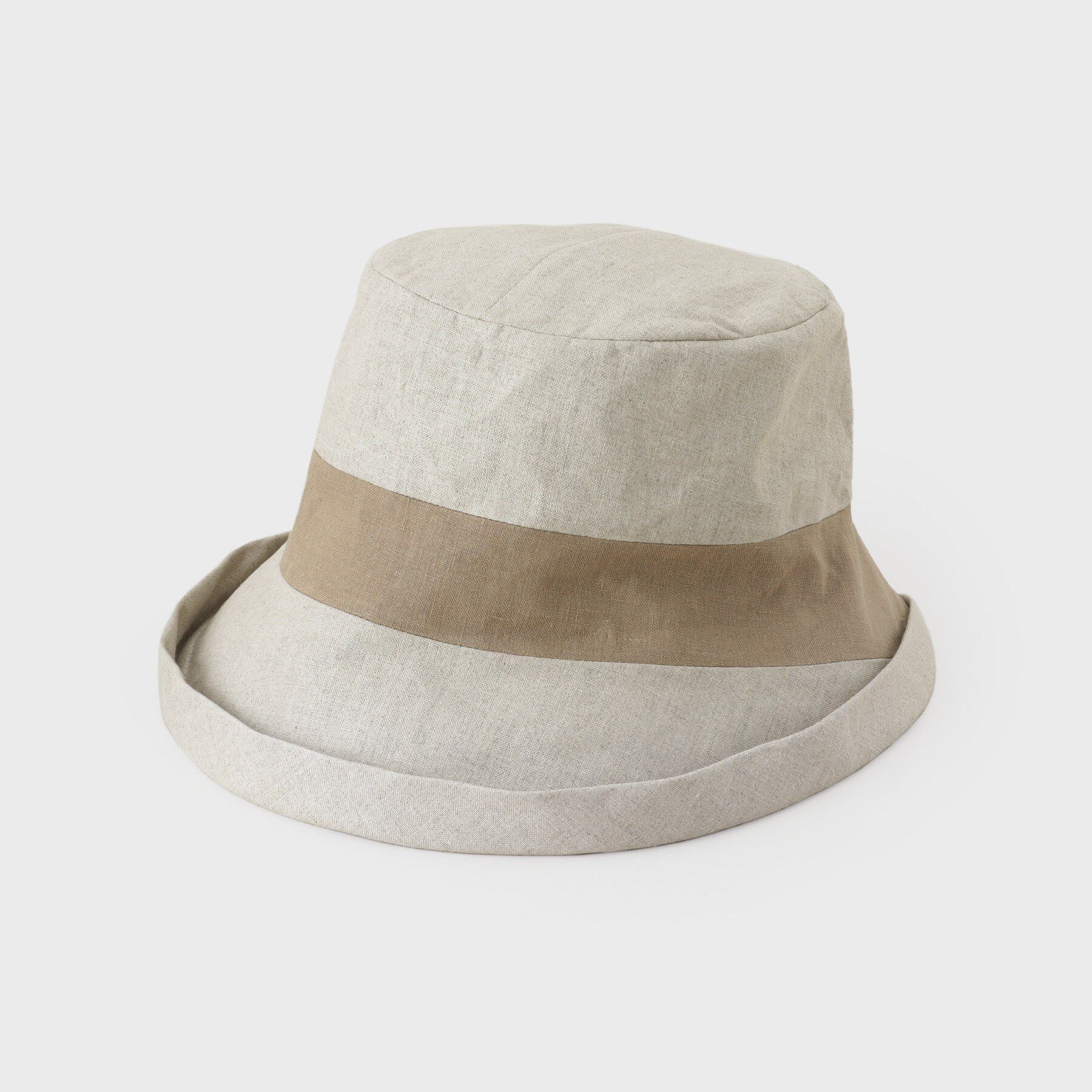 OPAQUE.CLIP「リネンバイカラーハット」|ハット|キャメルブラウン(1