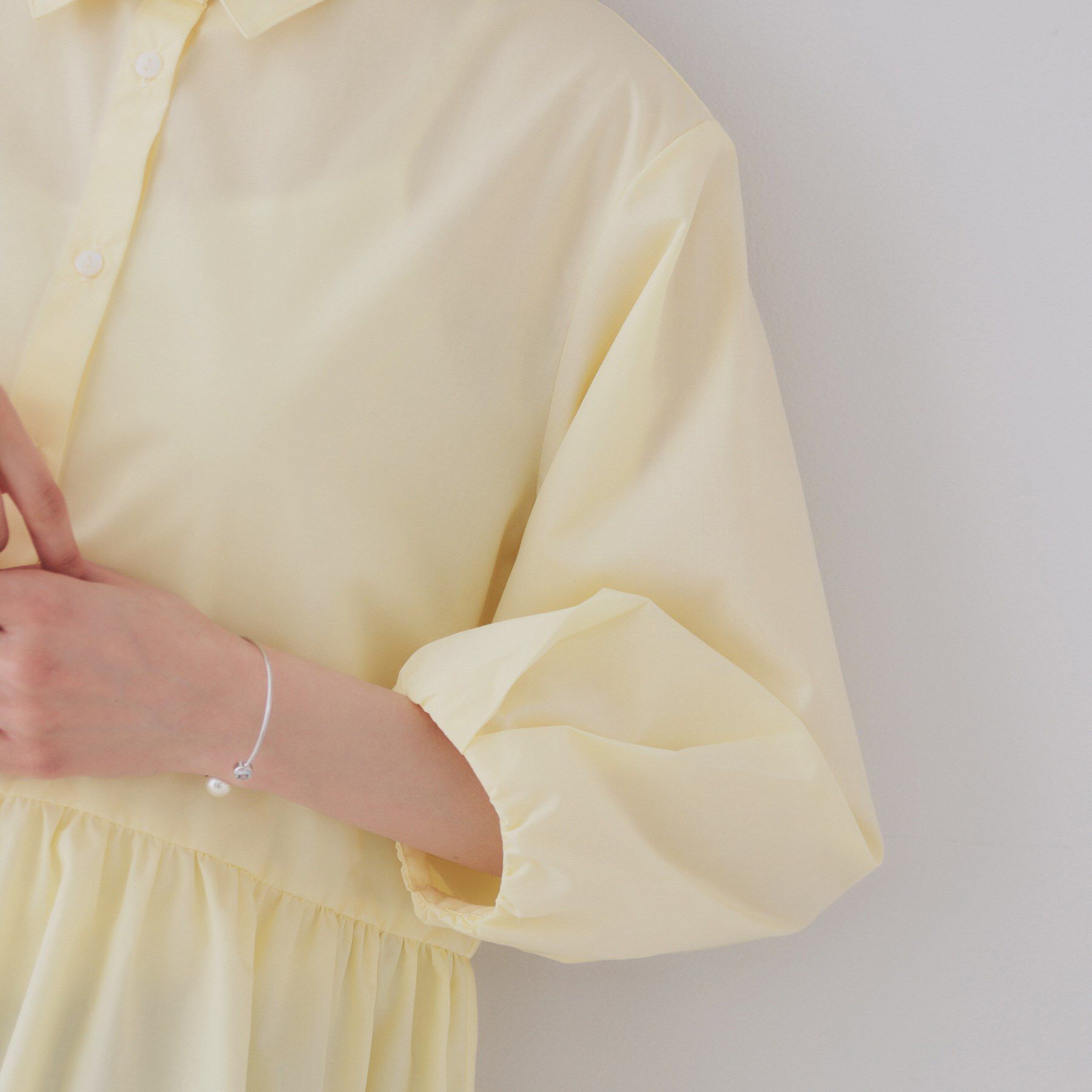 OPAQUE.CLIP「裾バルーンペプラムシャツ【洗濯機洗い可】」|シャツ・ブラウス|