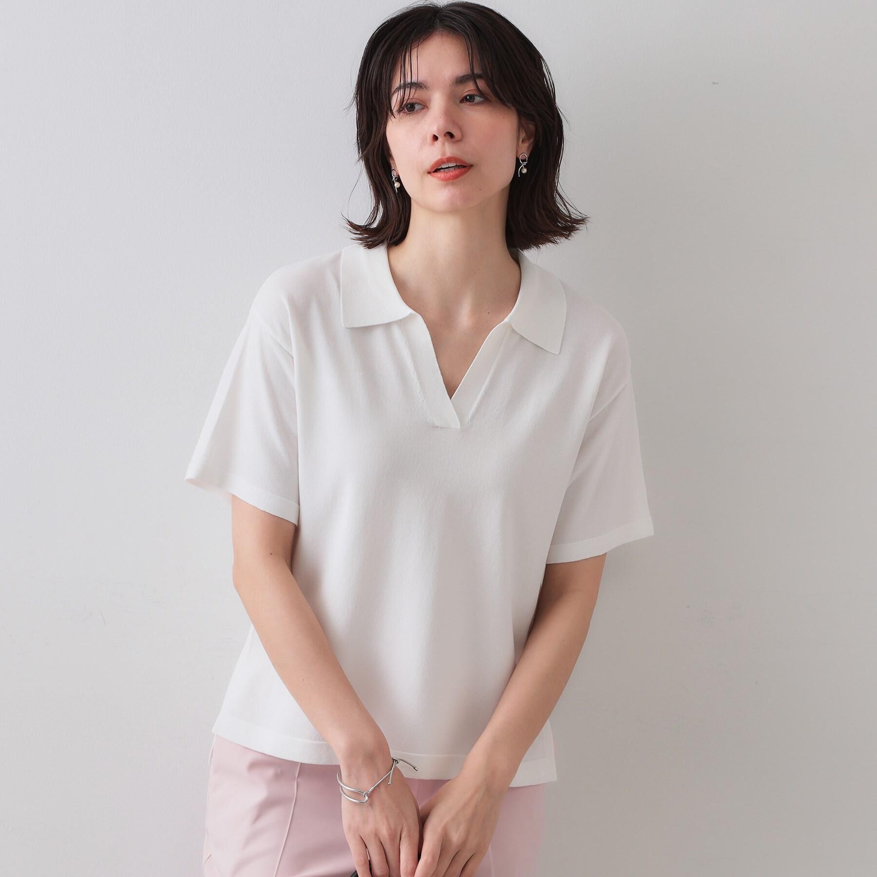 OPAQUE.CLIP「スキッパーニット【UV/接触冷感/抗ピル/洗濯機洗い可】」|ニット・セーター|