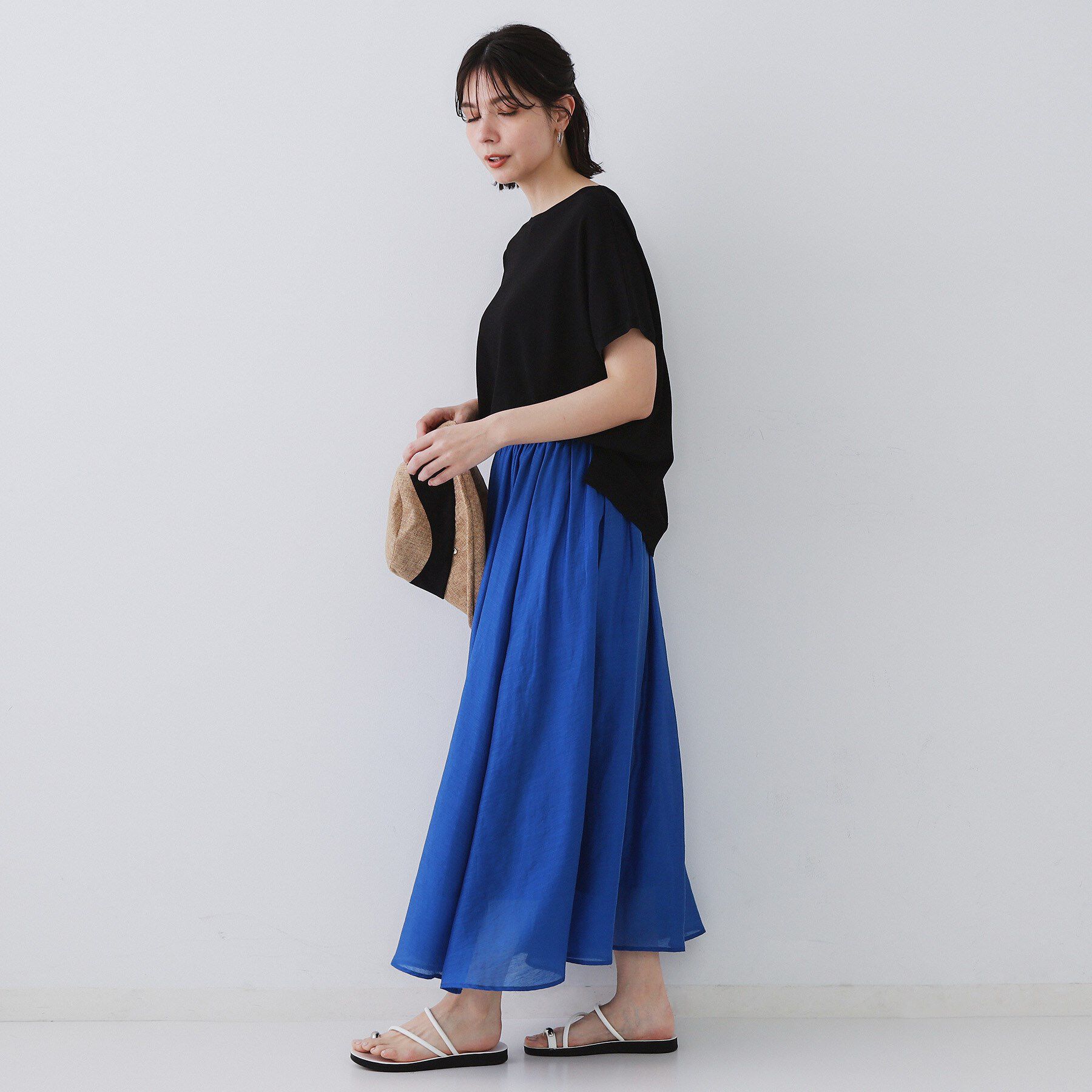 OPAQUE.CLIP「《6色展開/S-LLサイズ》ドルマンスリーブニット【UV/接触冷感/洗濯機洗い可/抗ピル】」|ニット・セーター|