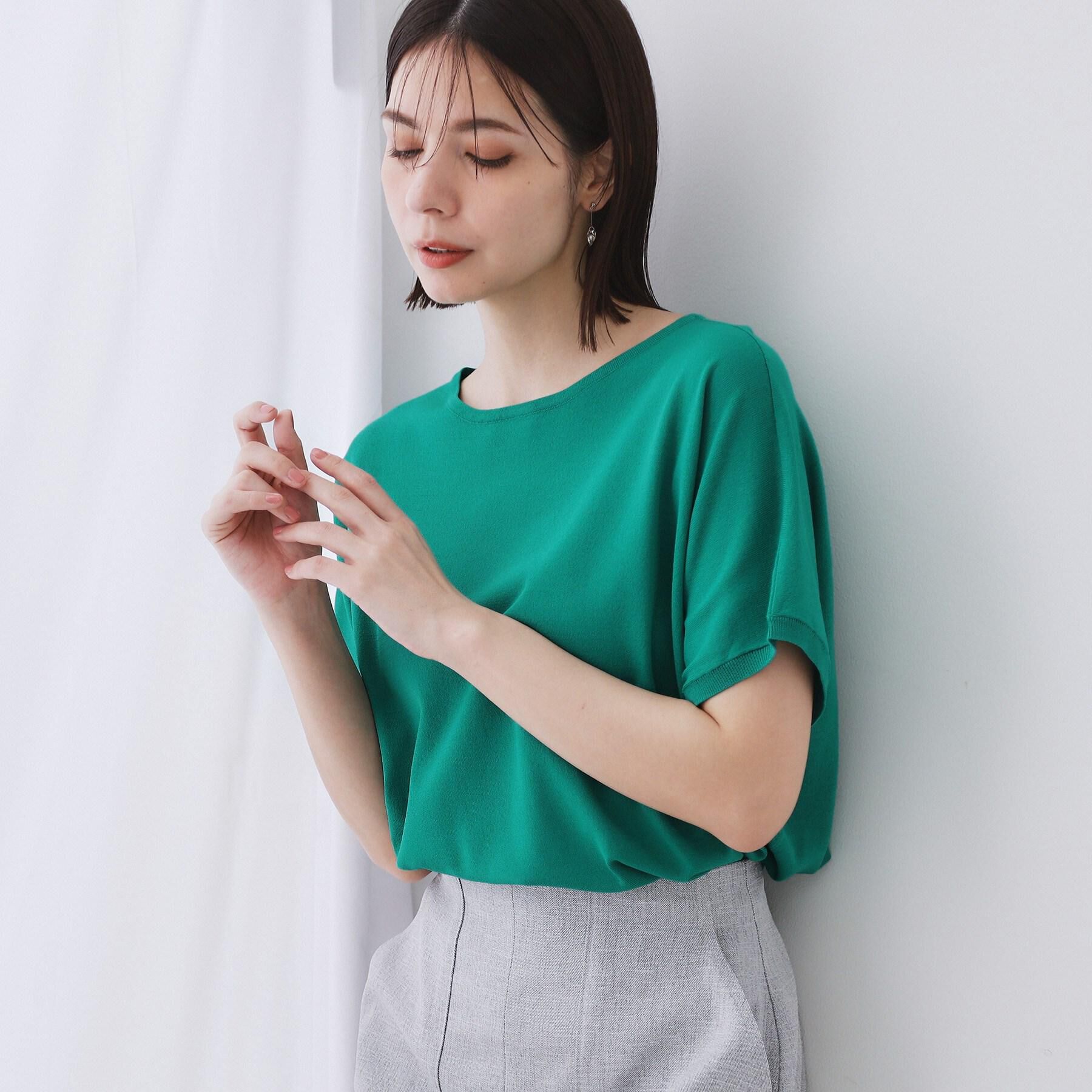 OPAQUE.CLIP「《6色展開/S-LLサイズ》ドルマンスリーブニット【UV/接触冷感/洗濯機洗い可/抗ピル】」|ニット・セーター|