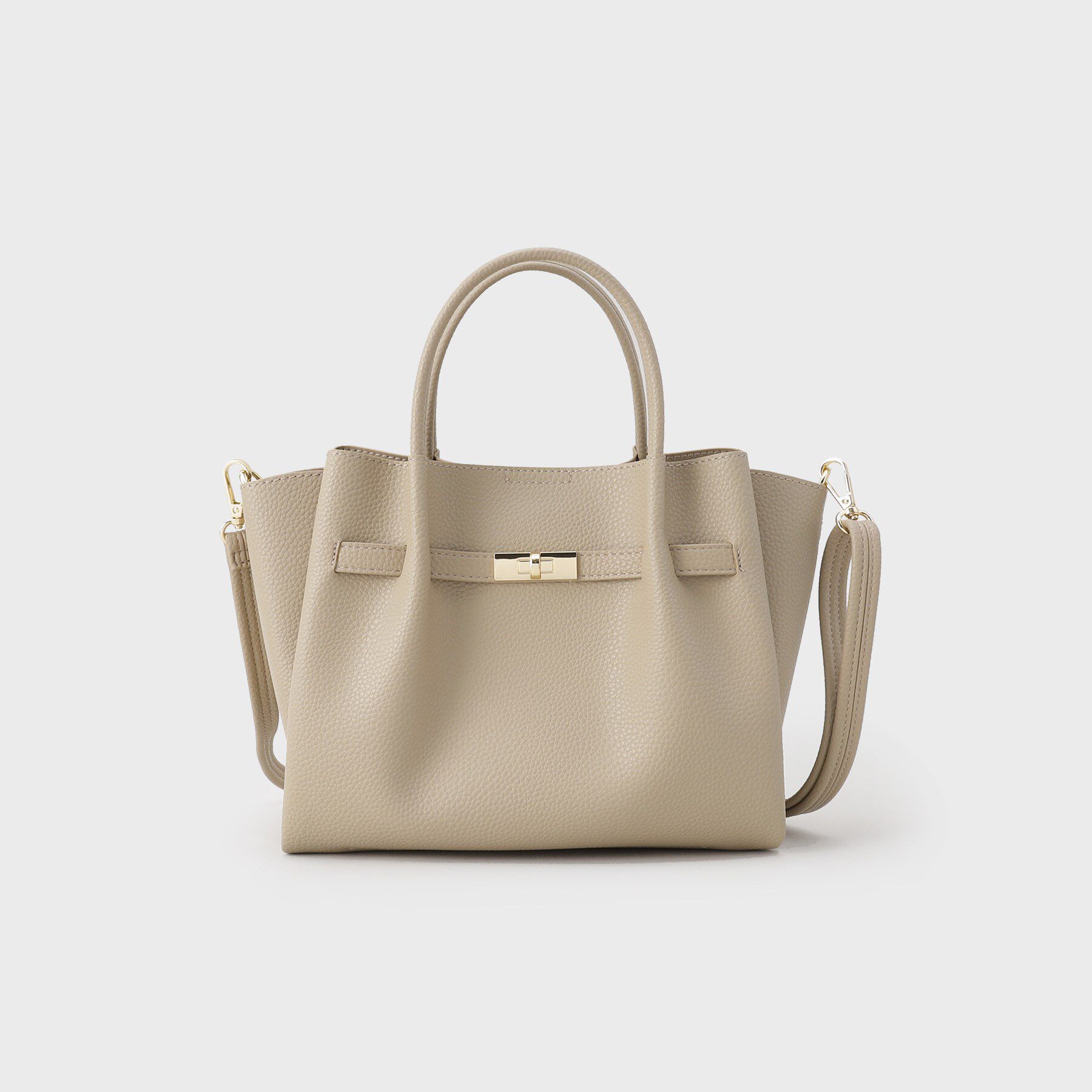 OPAQUE.CLIP「【軽量/2WAY/通勤対応】フロントベルトデザインミドルトートバッグ」|ショルダー・メッセンジャー|