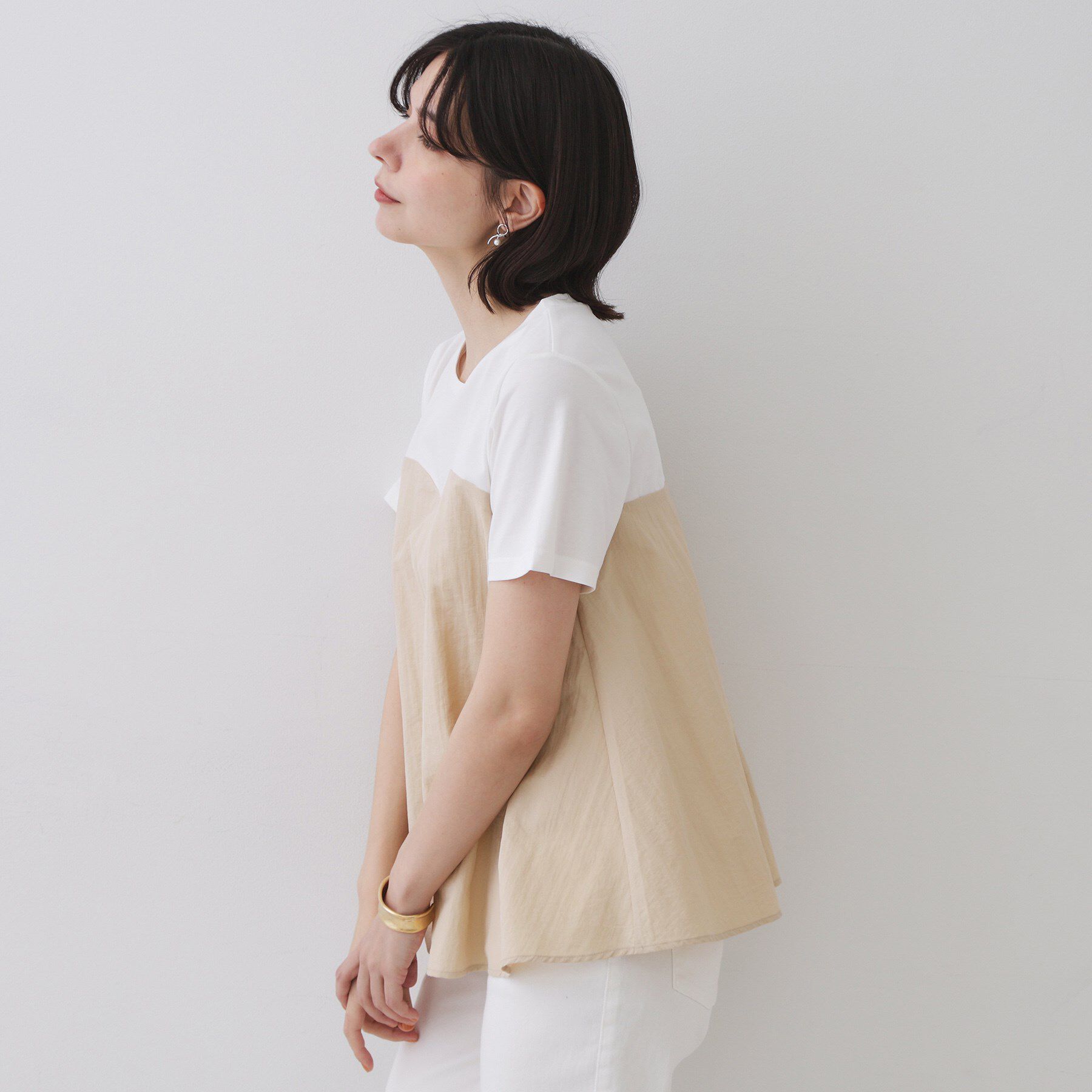 OPAQUE.CLIP「ビスチェドッキングカットソー【洗濯機洗い可】」|Tシャツ・カットソー|