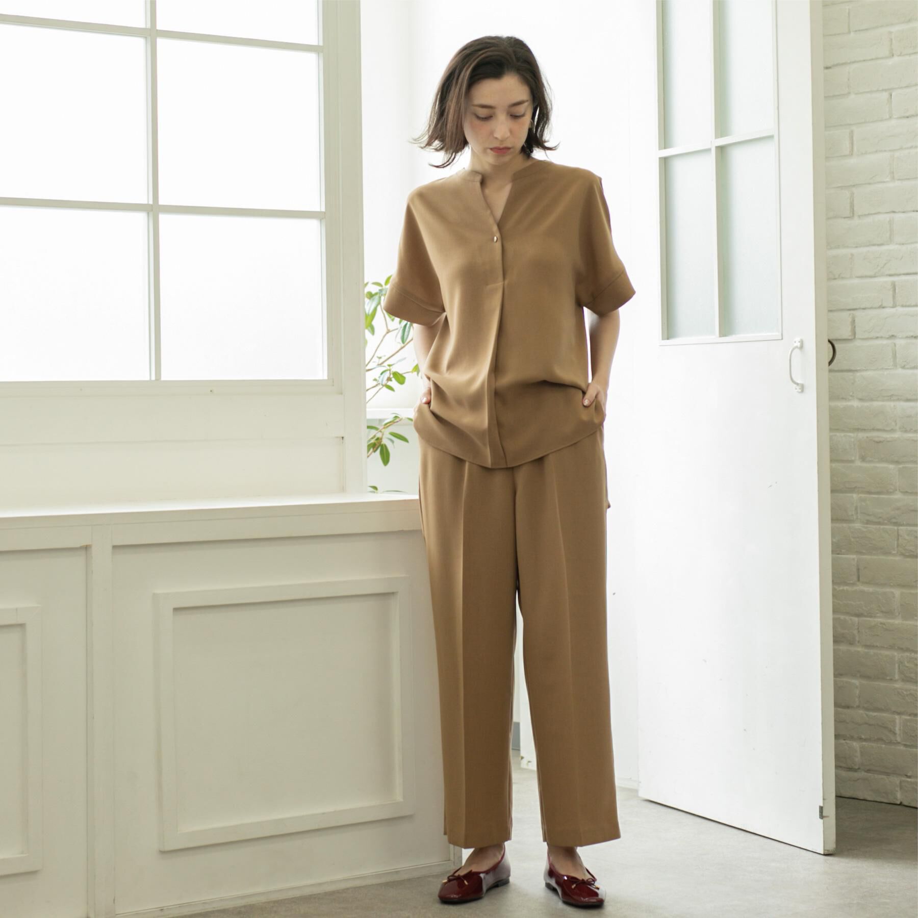 OPAQUE.CLIP「《丈が選べる/SS-LLサイズ》美脚ストレッチイージーワイドパンツ/セットアップ対応【防シワ/洗濯機」|その他|