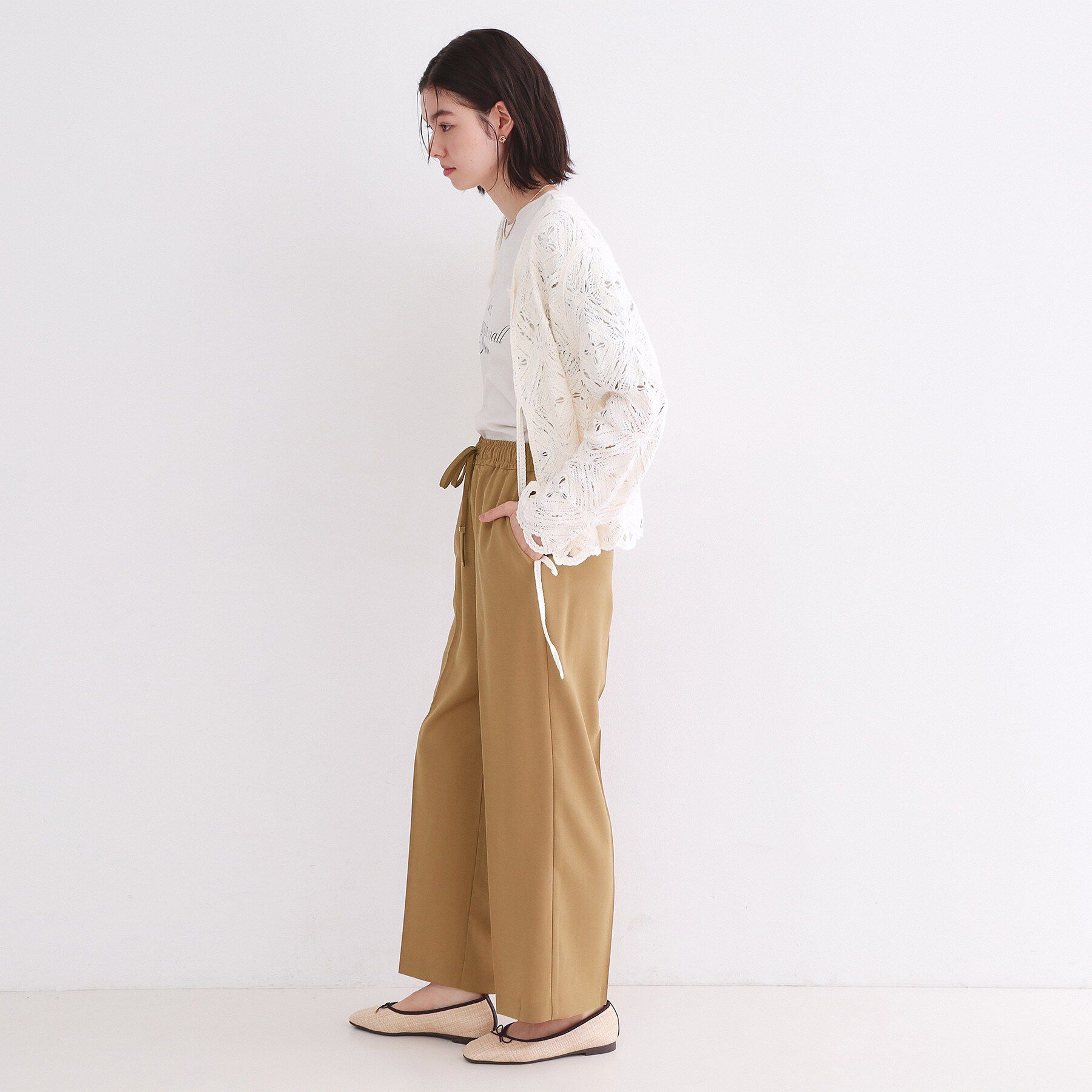 OPAQUE.CLIP「《丈が選べる/SS-LLサイズ》美脚ストレッチイージーワイドパンツ/セットアップ対応【防シワ/洗濯機」|その他|