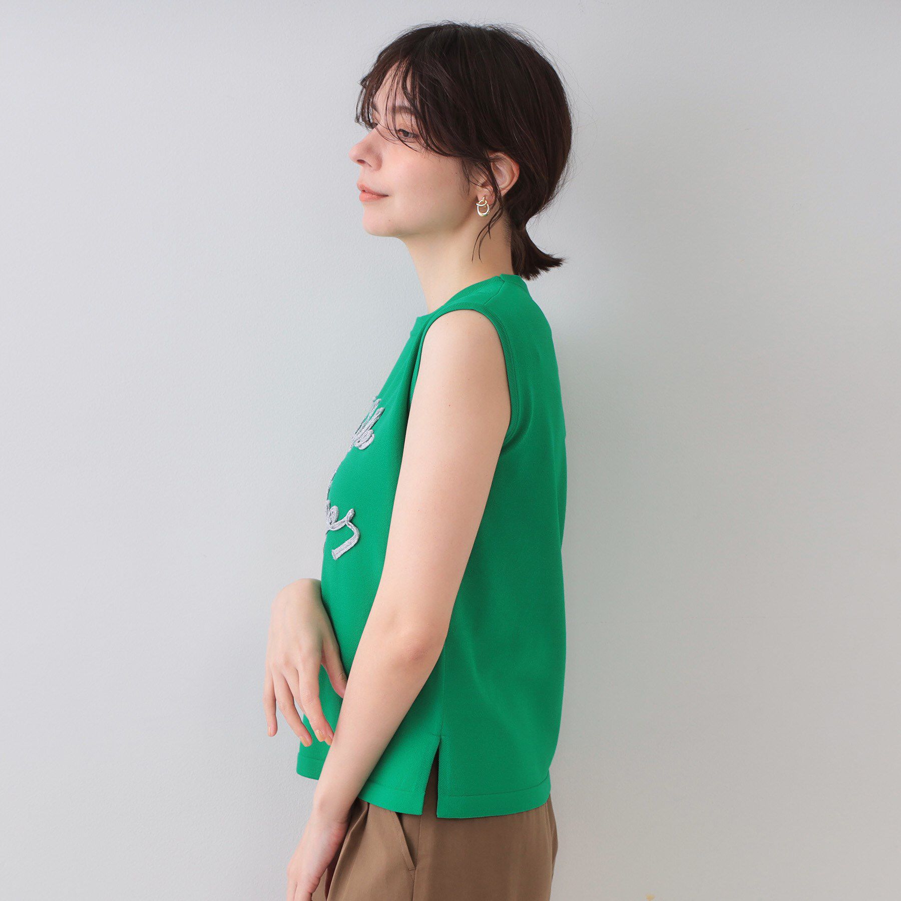 OPAQUE.CLIP「ラメテープロゴニット【洗濯機洗い可/抗ピル】」|ニット・セーター|