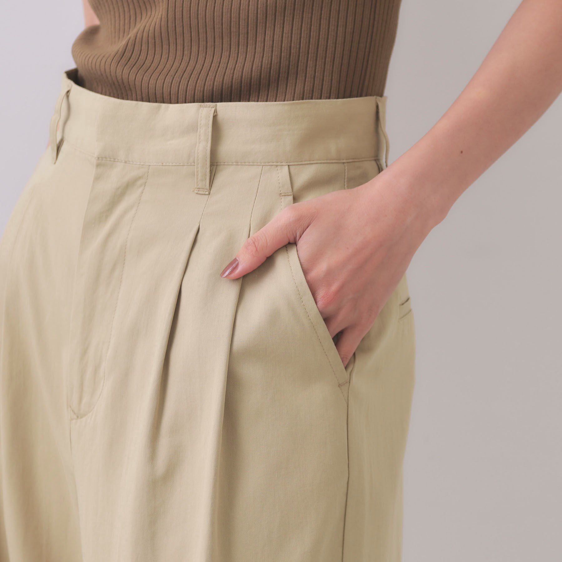 OPAQUE.CLIP「カーブタックパンツ【洗濯機洗い可】」|その他|