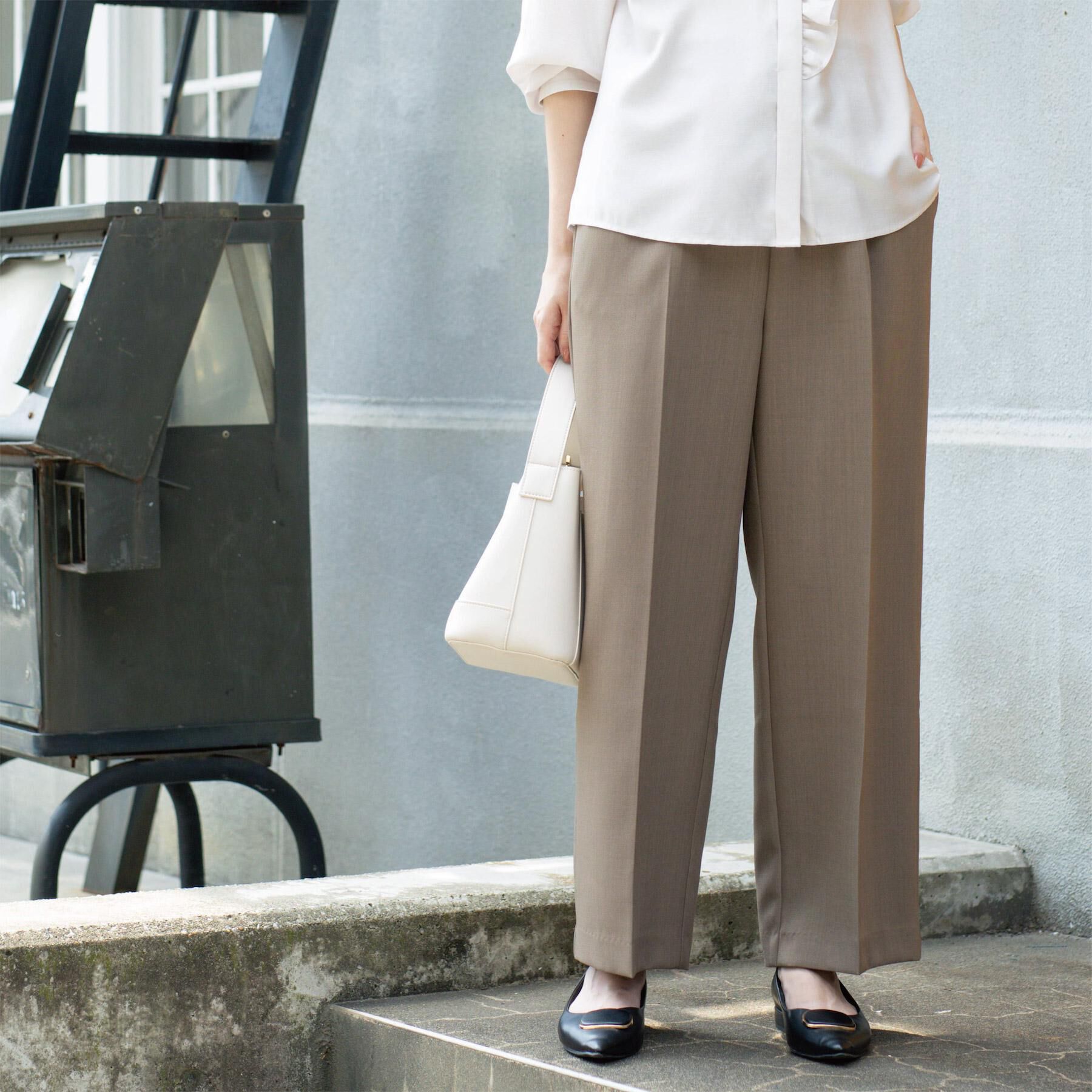 OPAQUE.CLIP「《SS-LLサイズ》ストレッチ美脚イージーワイドパンツ【防シワ/洗濯機洗い可】」|その他|