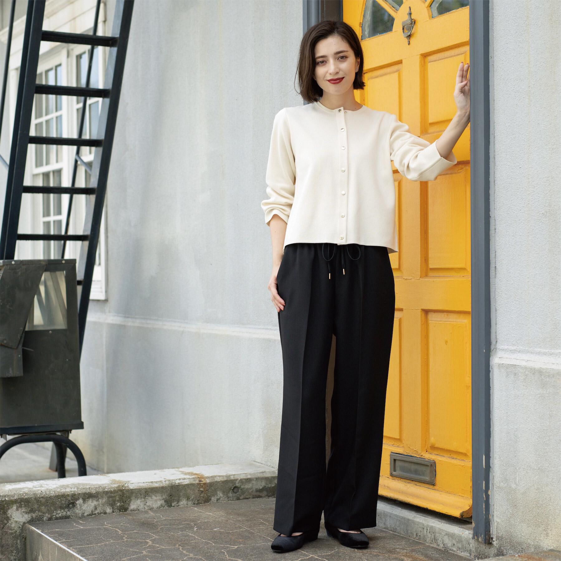 OPAQUE.CLIP「《SS-LLサイズ》ストレッチ美脚イージーワイドパンツ【防シワ/洗濯機洗い可】」|その他|