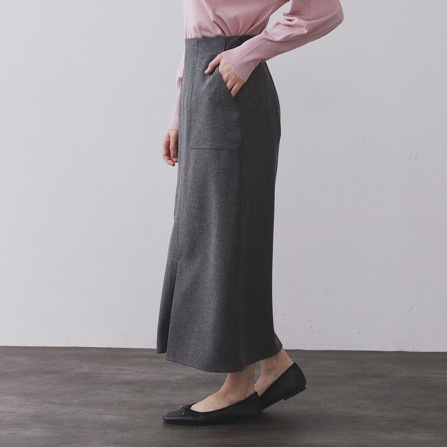 OPAQUE.CLIP「ストレッチダブルポケットタイトスカート【洗える】」|スカート|