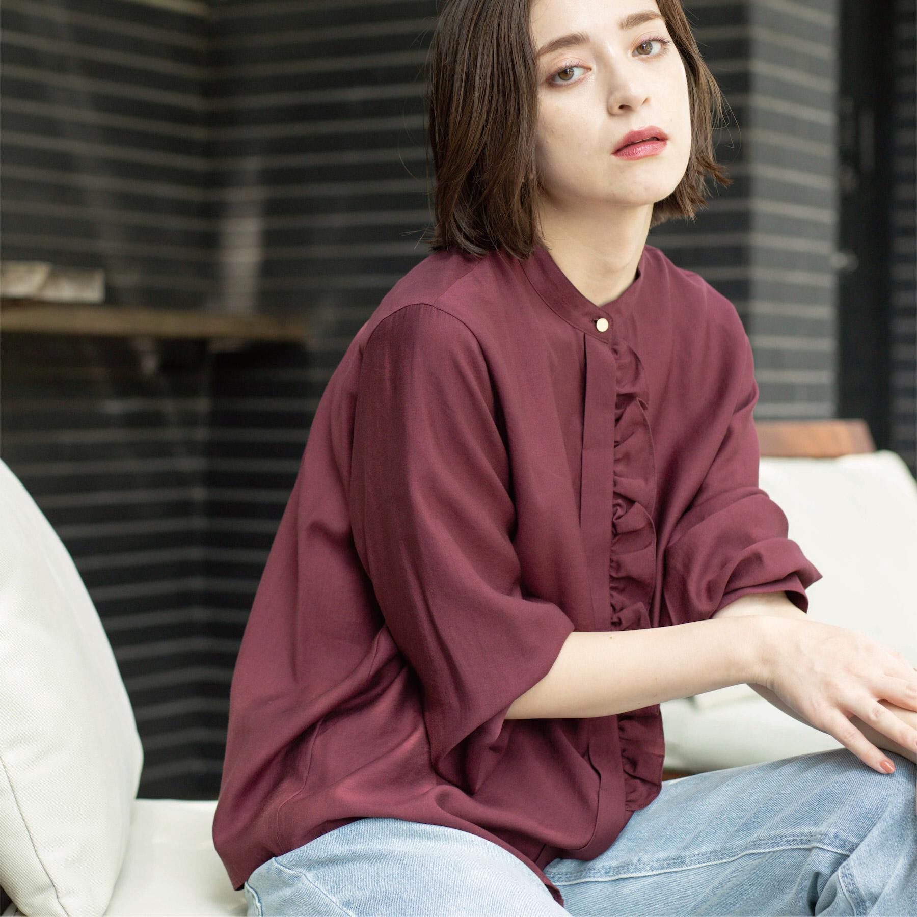 OPAQUE.CLIP「フロントフリルブラウス【洗濯機OK】」|シャツ・ブラウス|