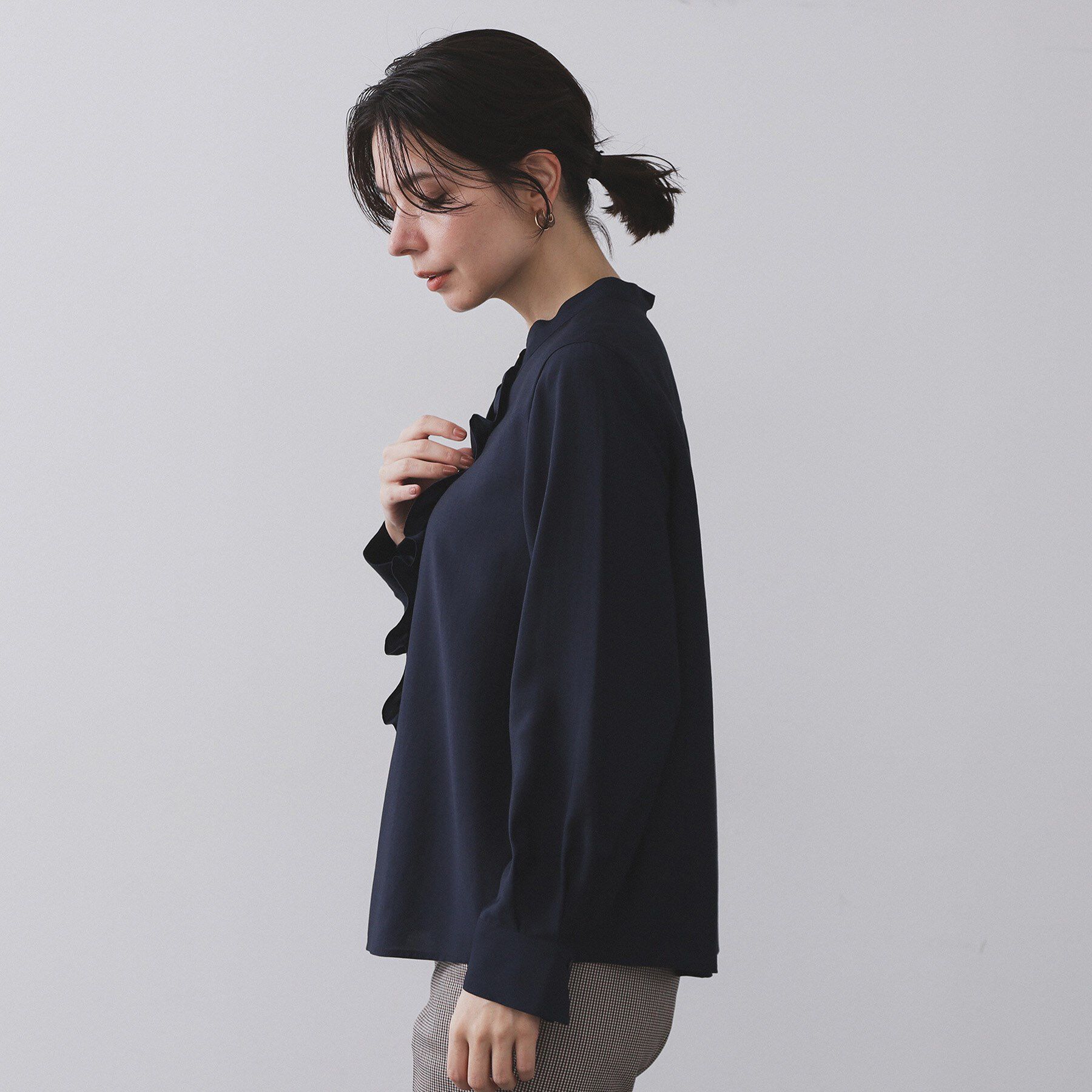 OPAQUE.CLIP「フロントフリルブラウス【洗濯機OK】」|シャツ・ブラウス|