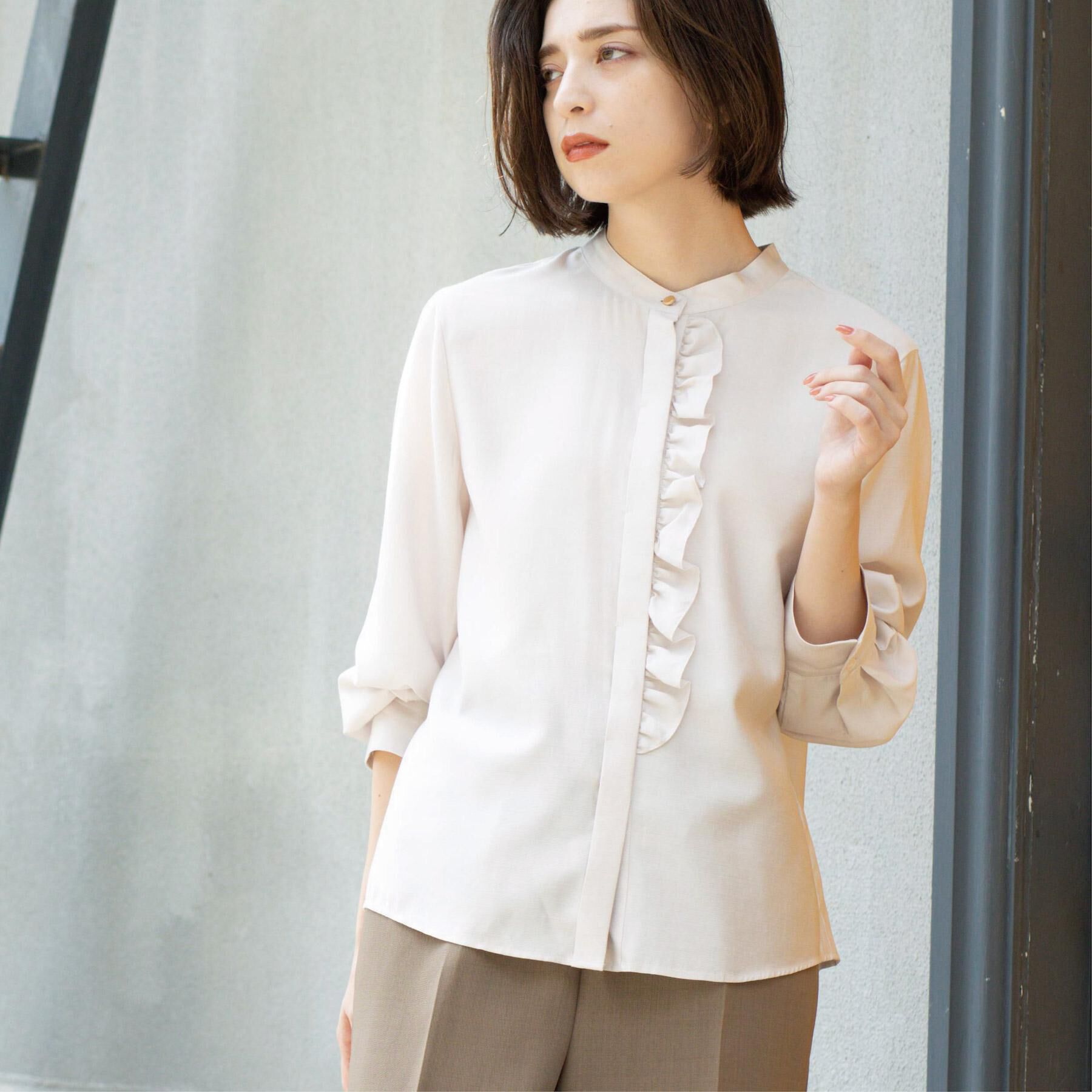 OPAQUE.CLIP「フロントフリルブラウス【洗濯機OK】」|シャツ・ブラウス|
